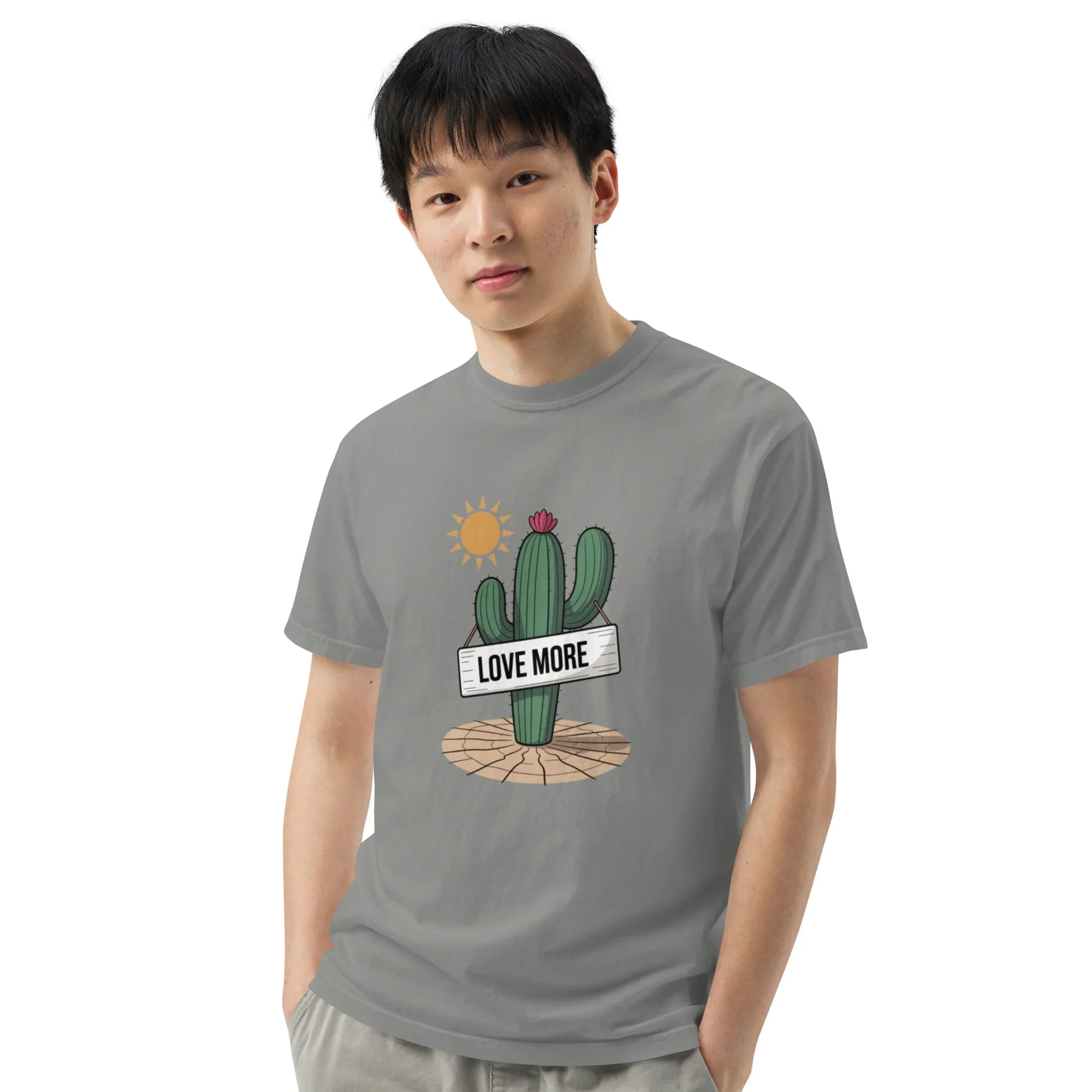 Love More Cactus Tee – Desert Signboard Illustration Tee - RaZits