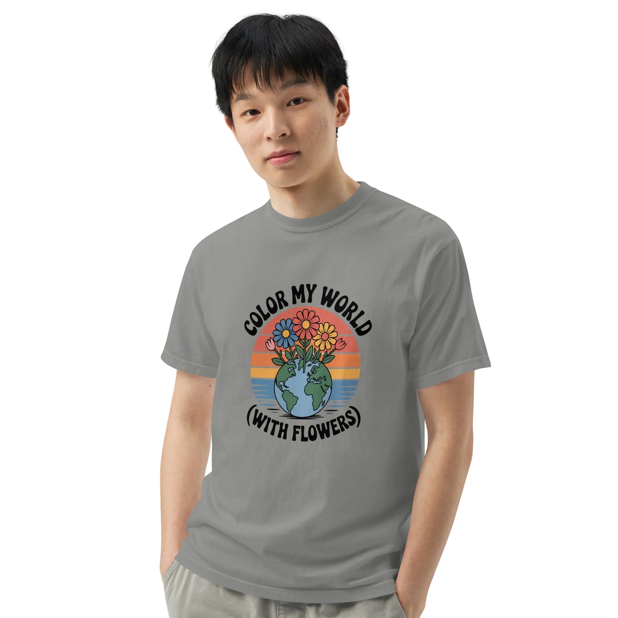 Color My World With Flowers Tee – Earth & Bloom Graphic - RaZits