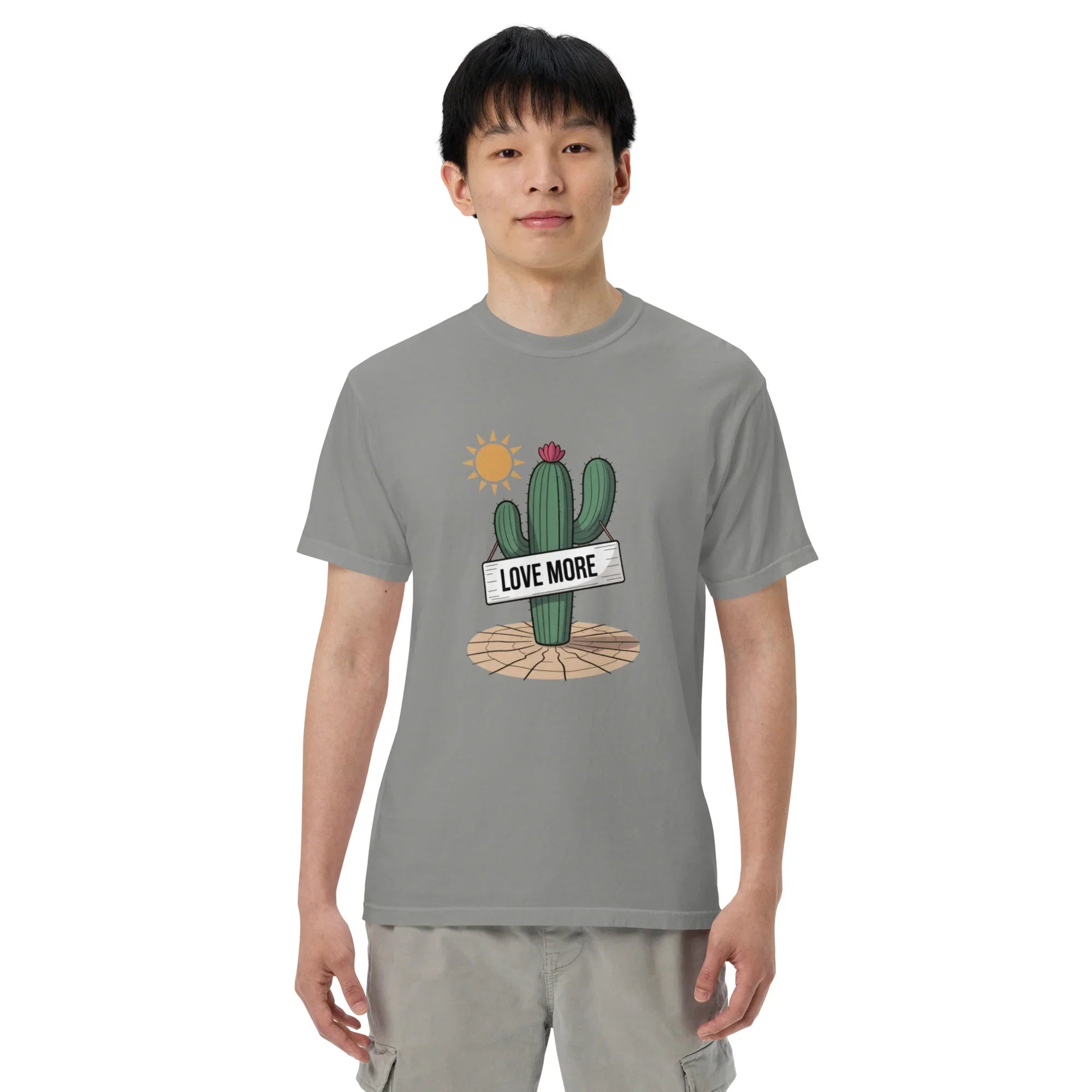 Love More Cactus Tee – Desert Signboard Illustration Tee - RaZits