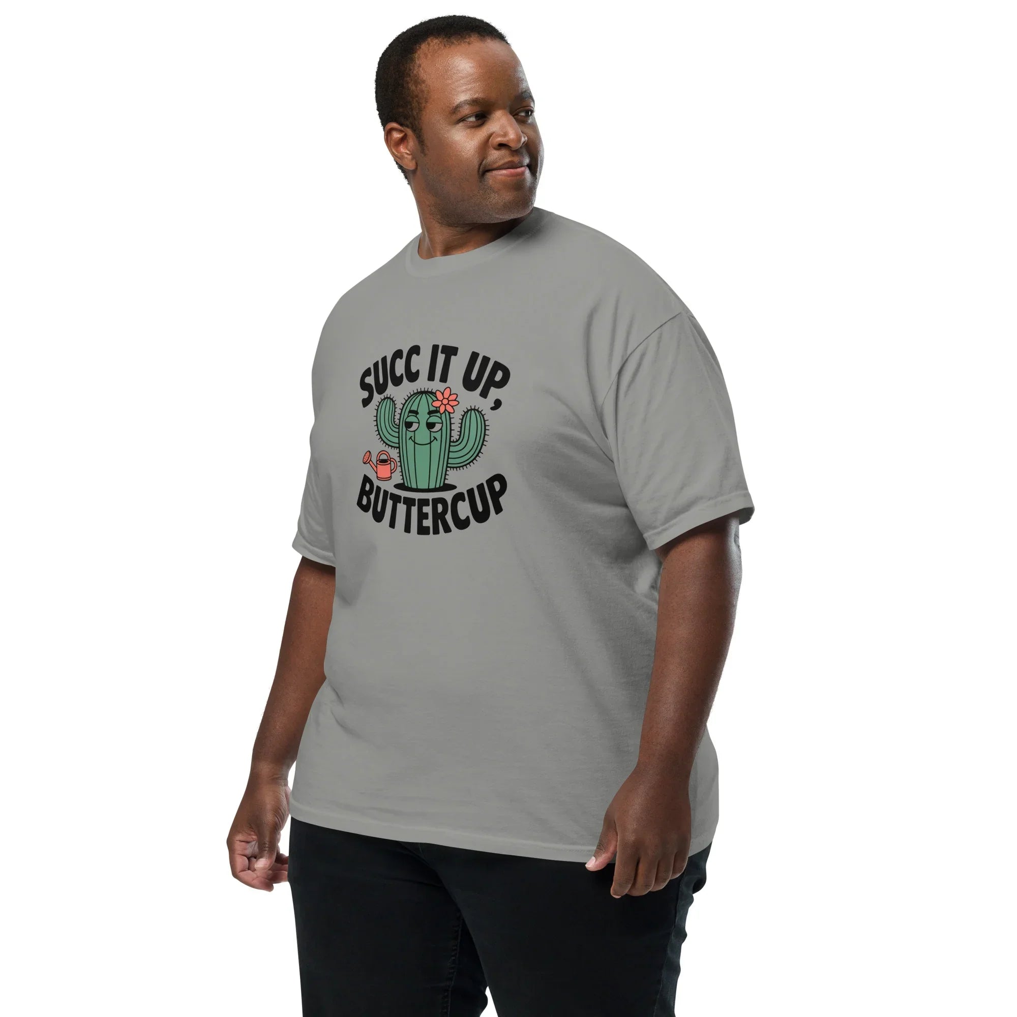 Succ It Up Buttercup Tee – Cool Cactus with Watering Can - RaZits