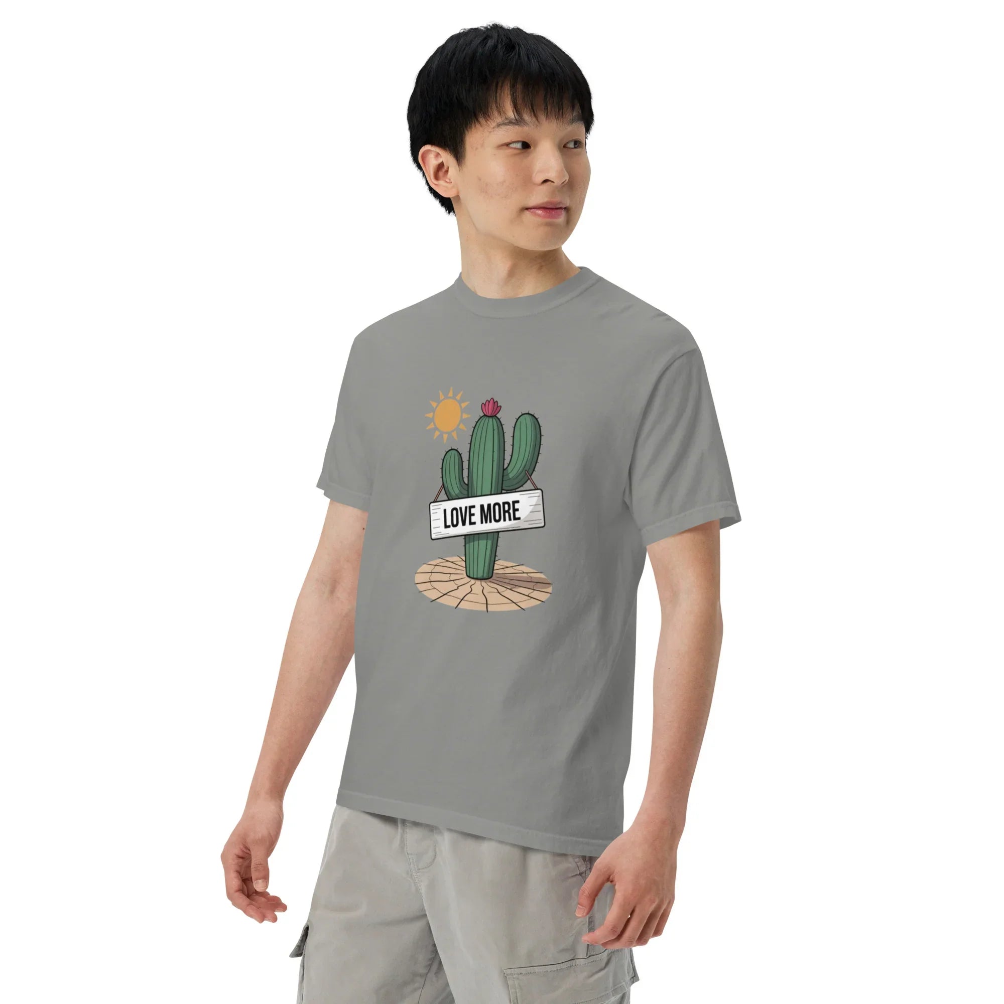 Love More Cactus Tee – Desert Signboard Illustration Tee - RaZits
