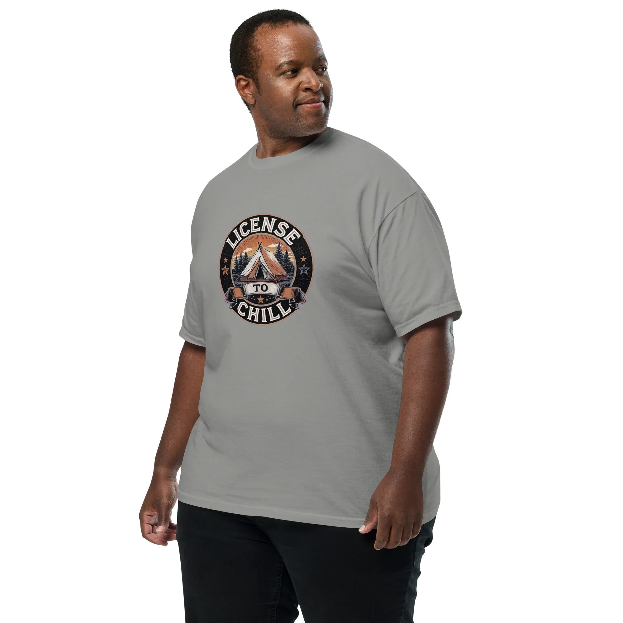License to Chill Tee – Vintage Tent Graphic Camping Shirt - RaZits