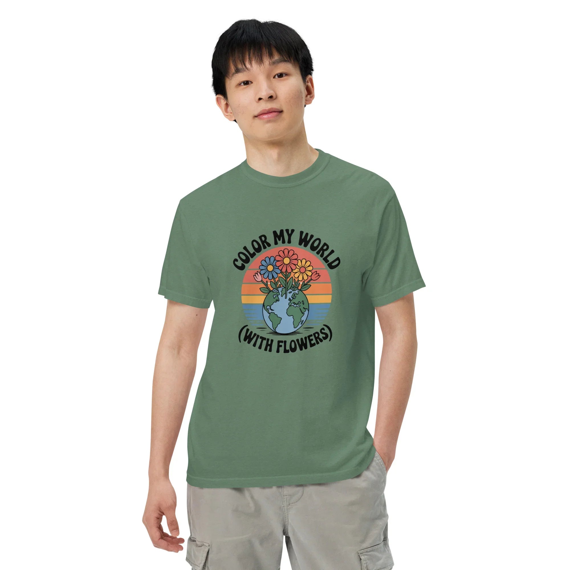 Color My World With Flowers Tee – Earth & Bloom Graphic - RaZits