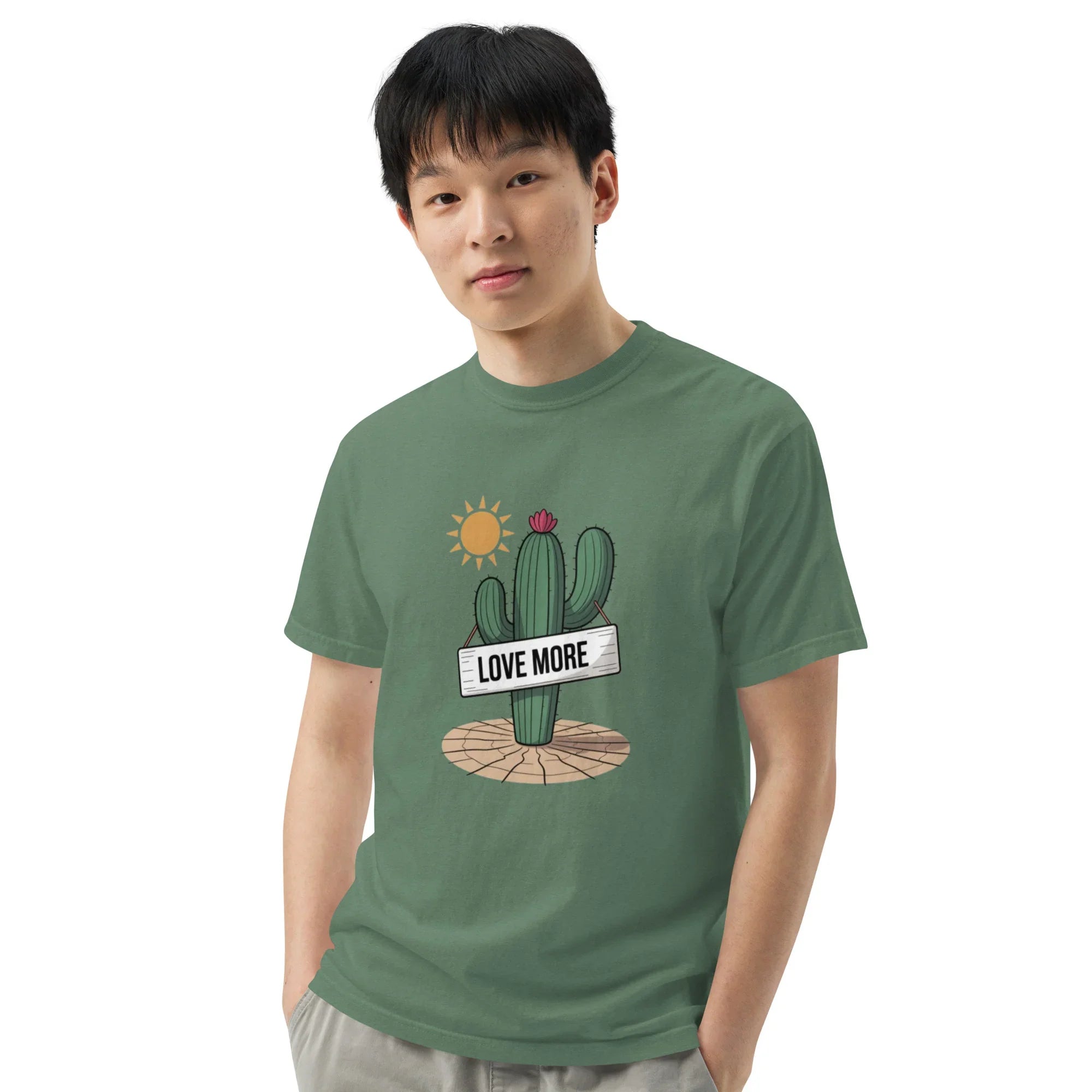 Love More Cactus Tee – Desert Signboard Illustration Tee - RaZits