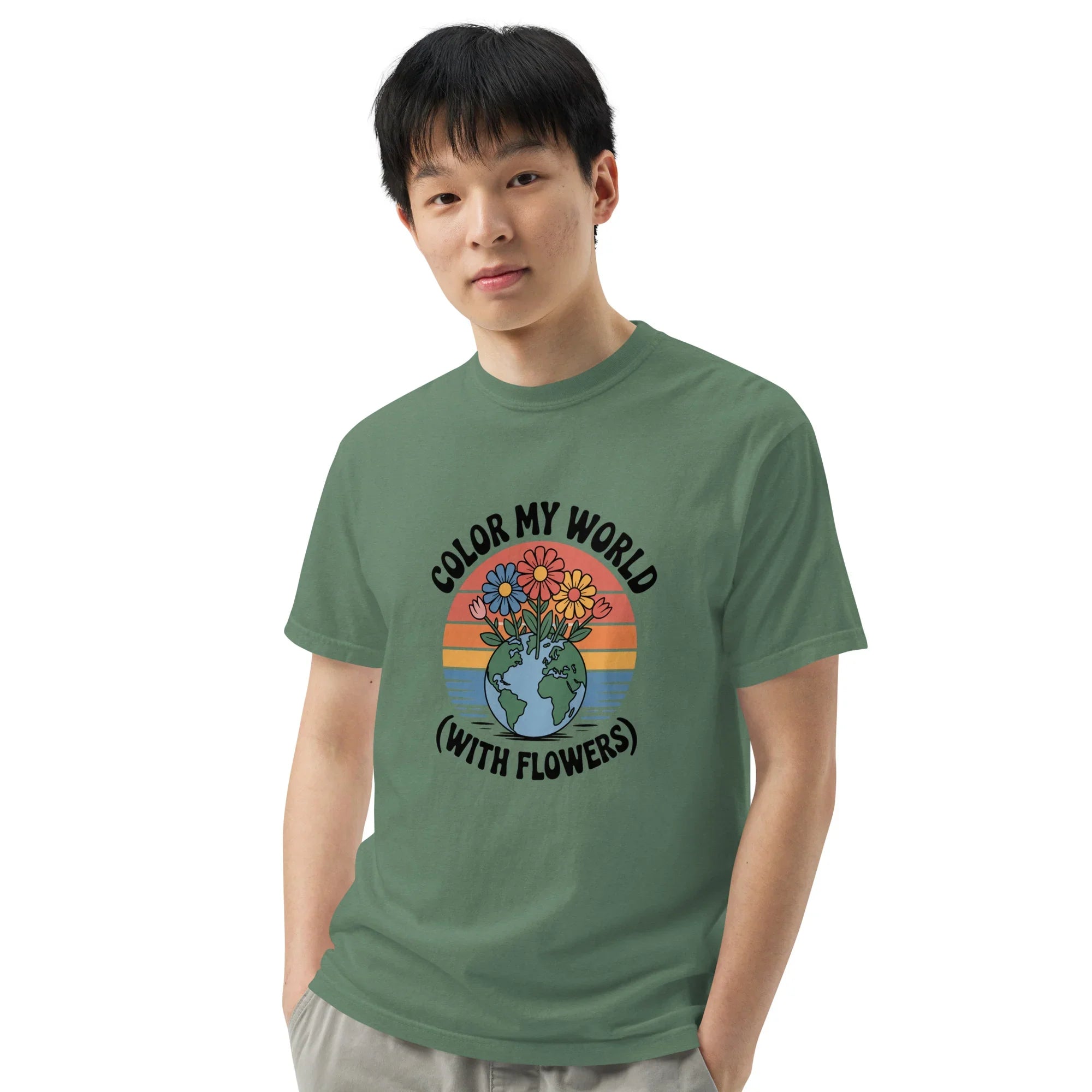 Color My World With Flowers Tee – Earth & Bloom Graphic - RaZits