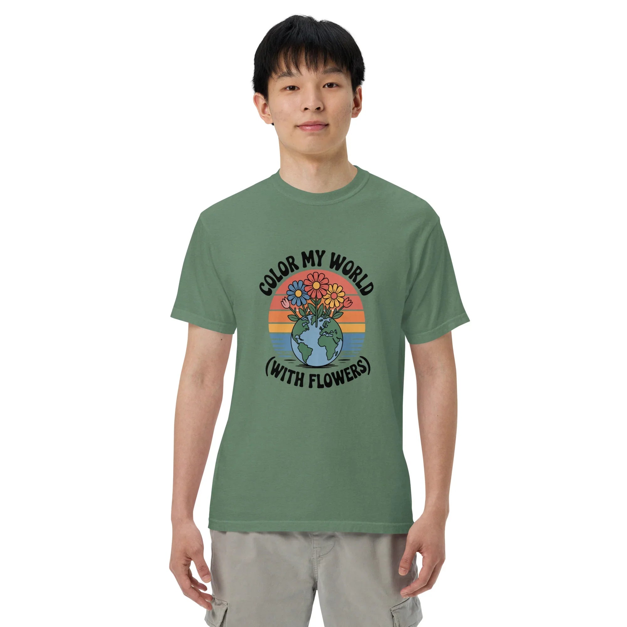 Color My World With Flowers Tee – Earth & Bloom Graphic - RaZits