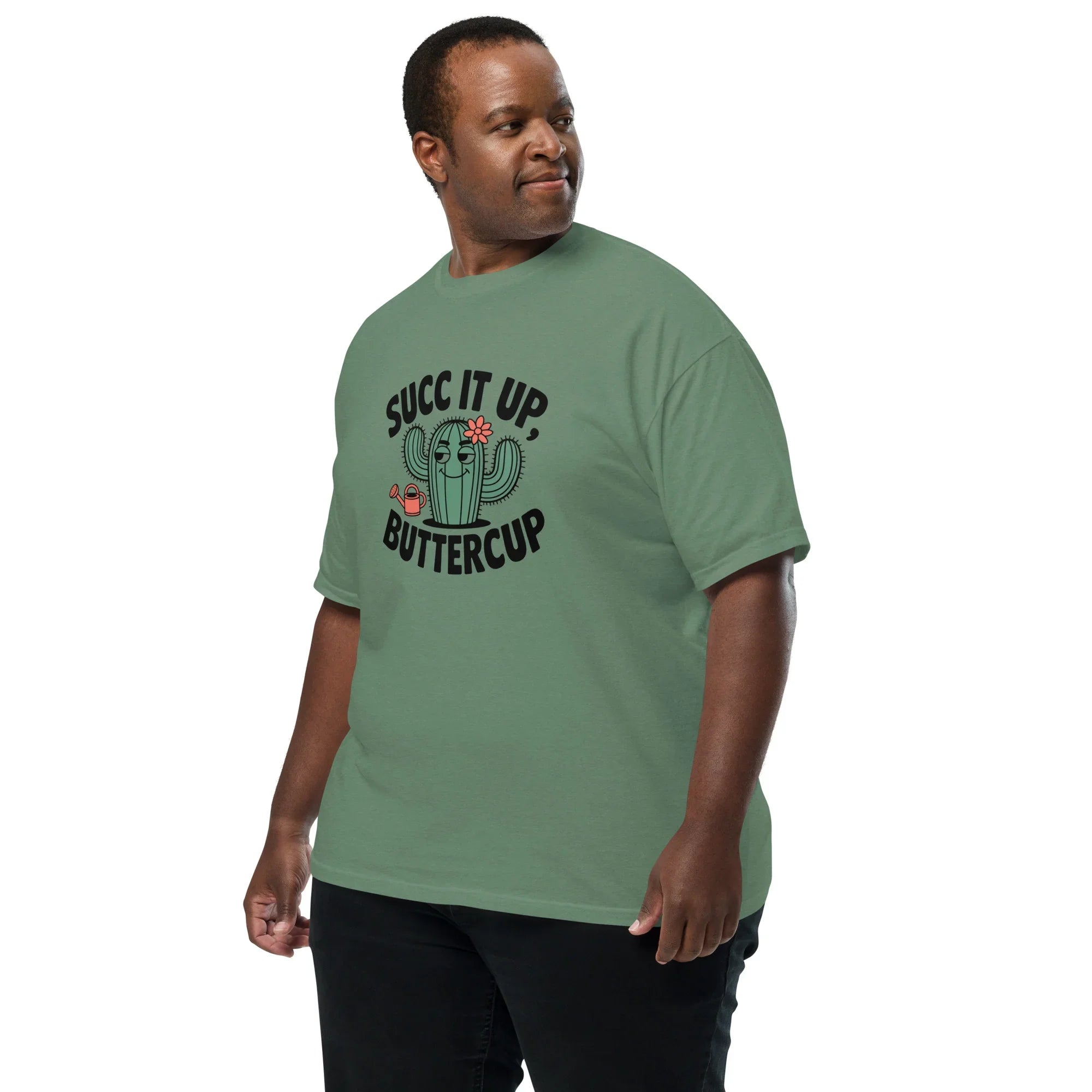 Succ It Up Buttercup Tee – Cool Cactus with Watering Can - RaZits