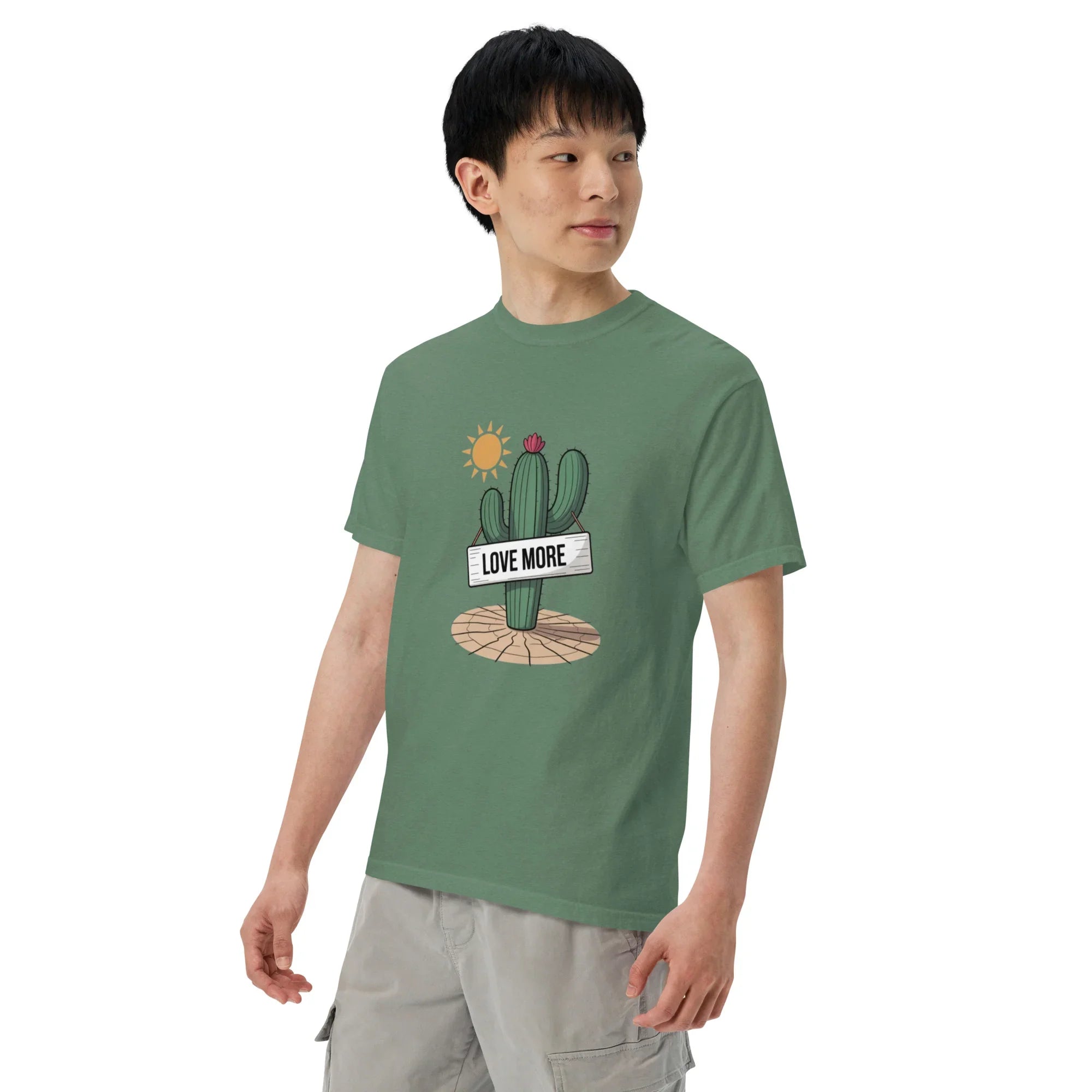 Love More Cactus Tee – Desert Signboard Illustration Tee - RaZits