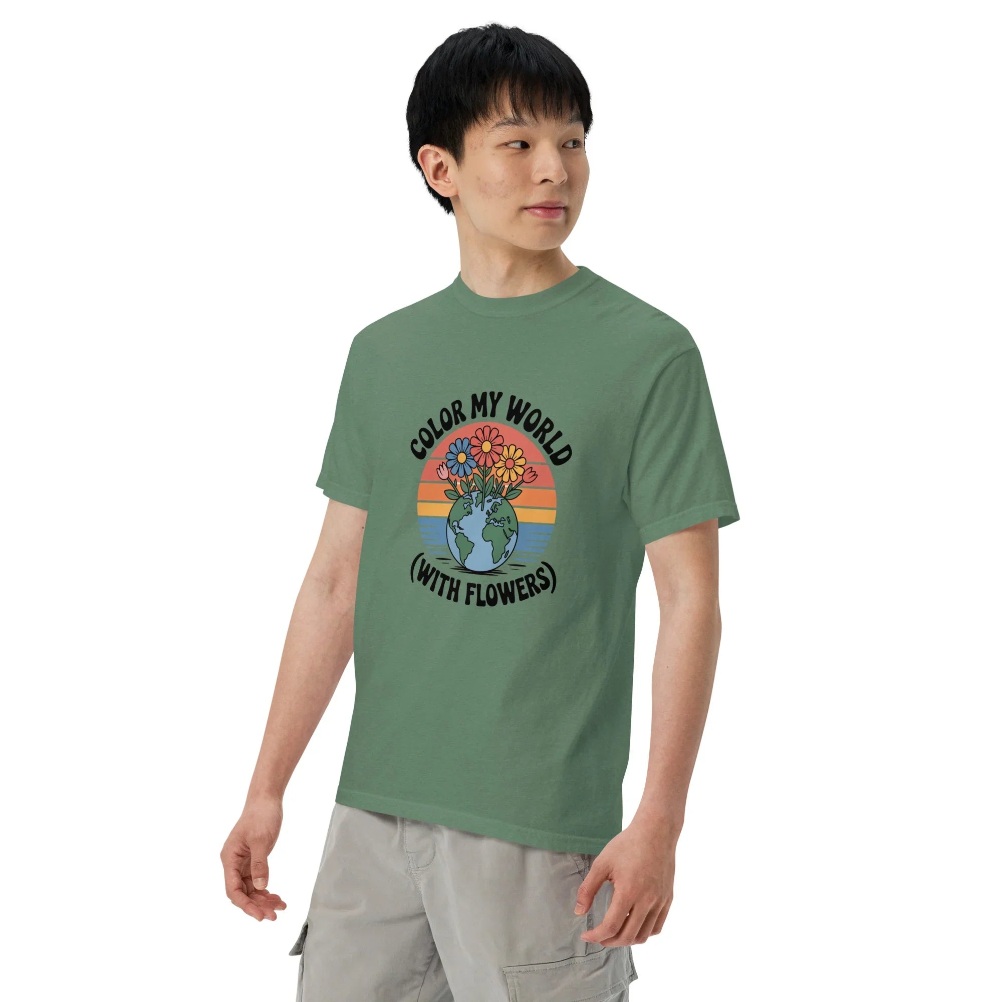 Color My World With Flowers Tee – Earth & Bloom Graphic - RaZits