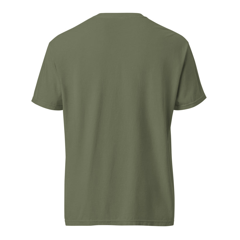 Sequoia National Park badge tee in Moss, plain back view