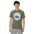 Great Smoky Mountains National Park vintage badge t-shirt in Moss worn by a model, front view