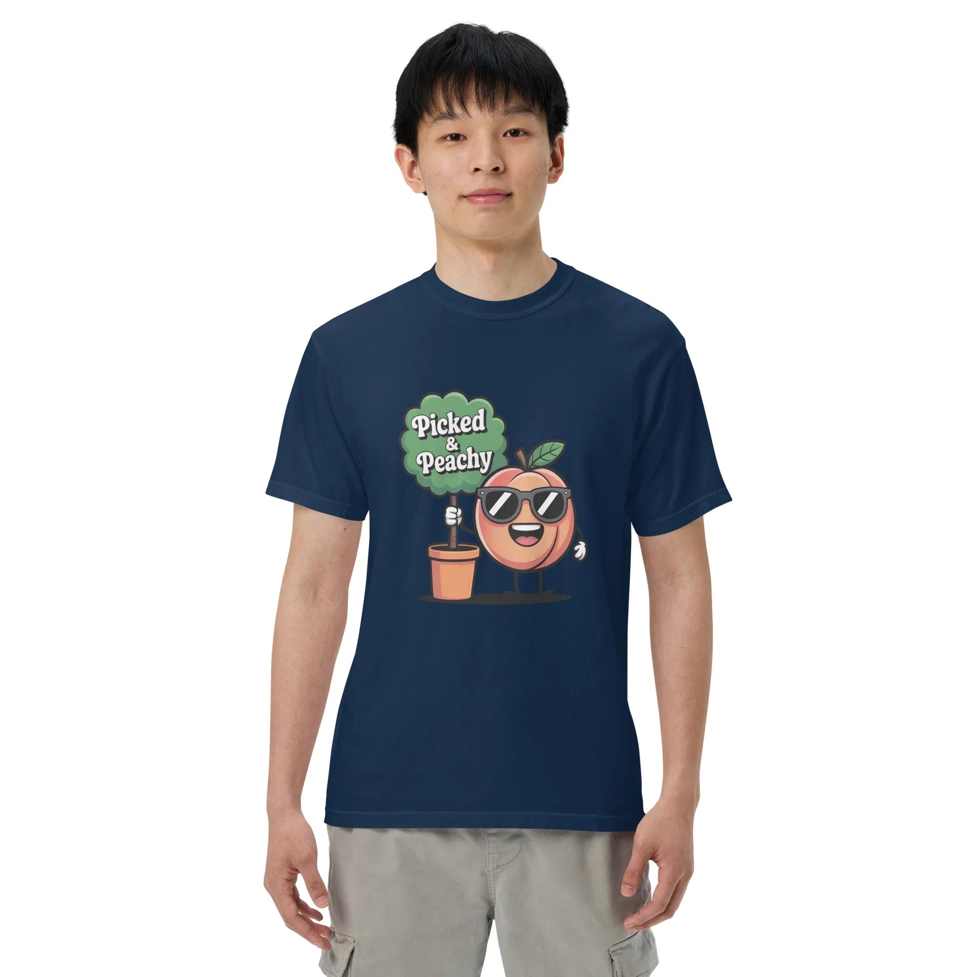 Picked & Peachy Tee – Smiling Peach with Sunglasses - RaZits