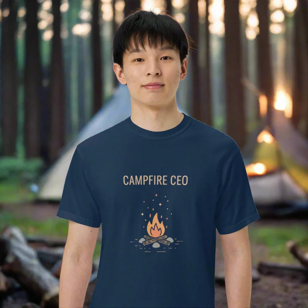 Campfire CEO Tee – Funny Fire Pit Graphic Shirt - RaZits
