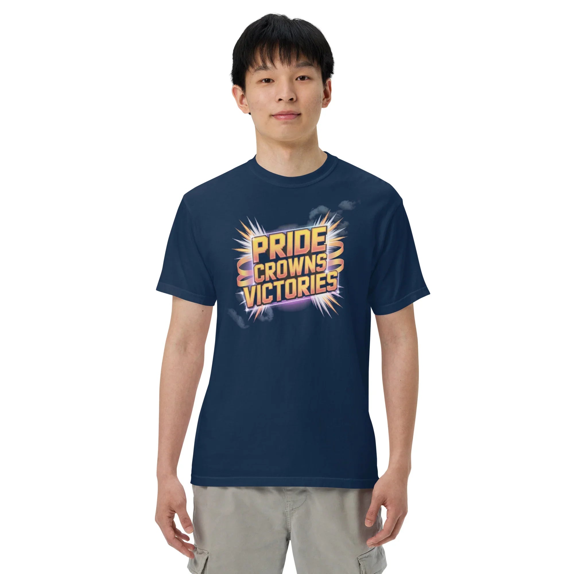 Pride Crowns Victories Fighting T-Shirt – Retro 2D Fighter Apparel - RaZits