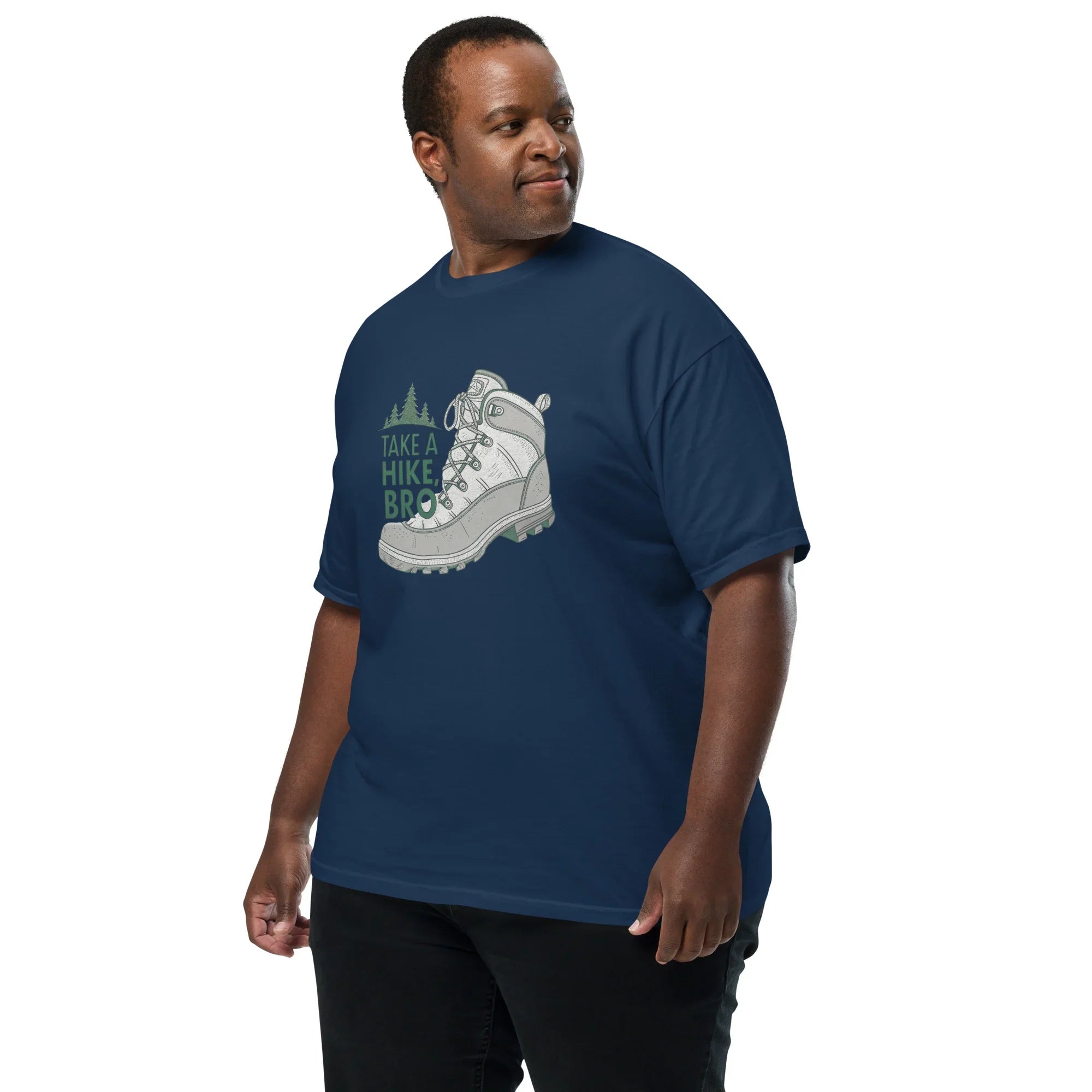 Take A Hike Bro Tee – Bold Hiking Boot Graphic Shirt - RaZits