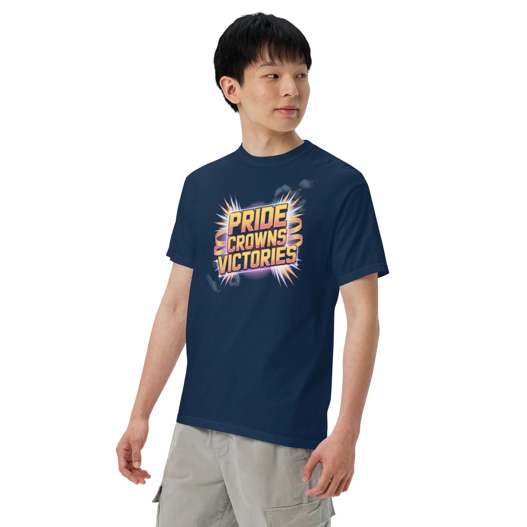 Pride Crowns Victories Fighting T-Shirt – Retro 2D Fighter Apparel - RaZits