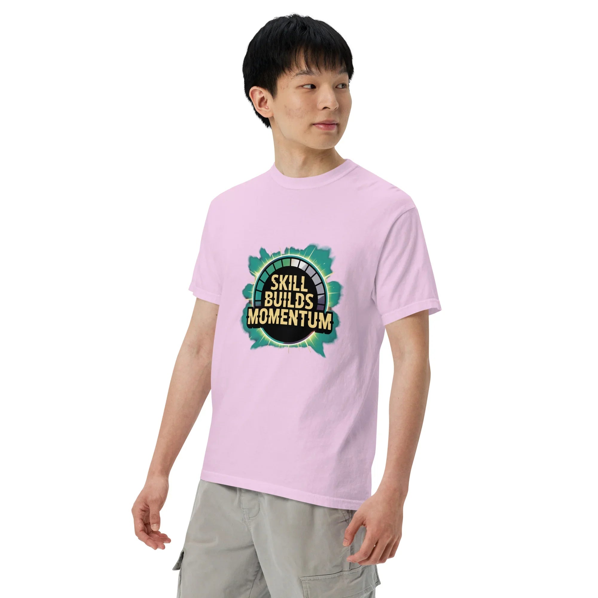 Skill Builds Momentum Fighting T-Shirt – Competitive 2D Fighter Apparel - RaZits