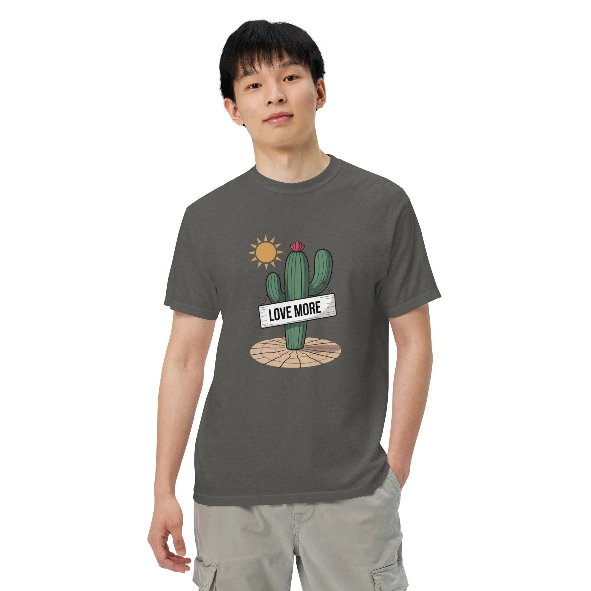 Love More Cactus Tee – Desert Signboard Illustration Tee - RaZits