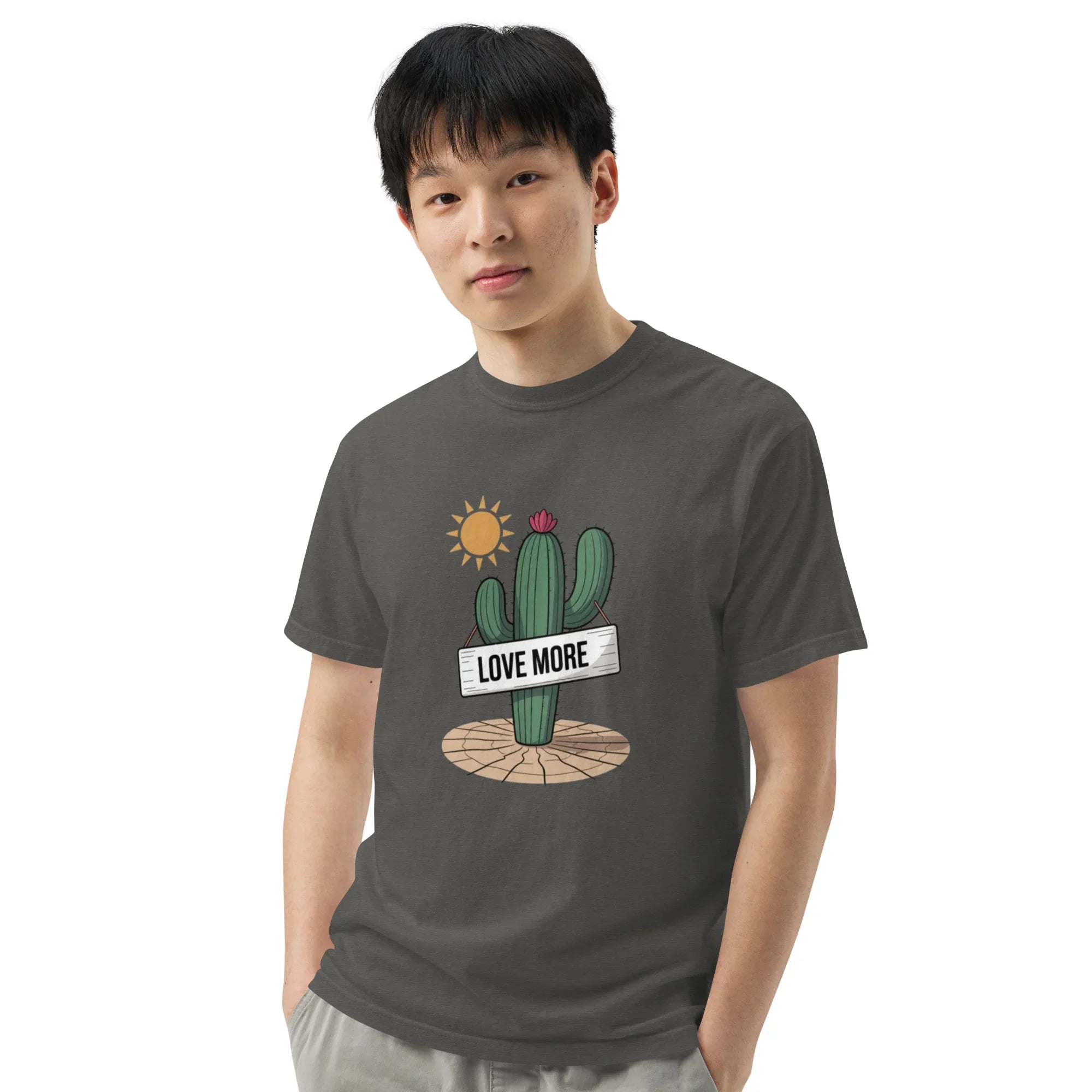 Love More Cactus Tee – Desert Signboard Illustration Tee - RaZits