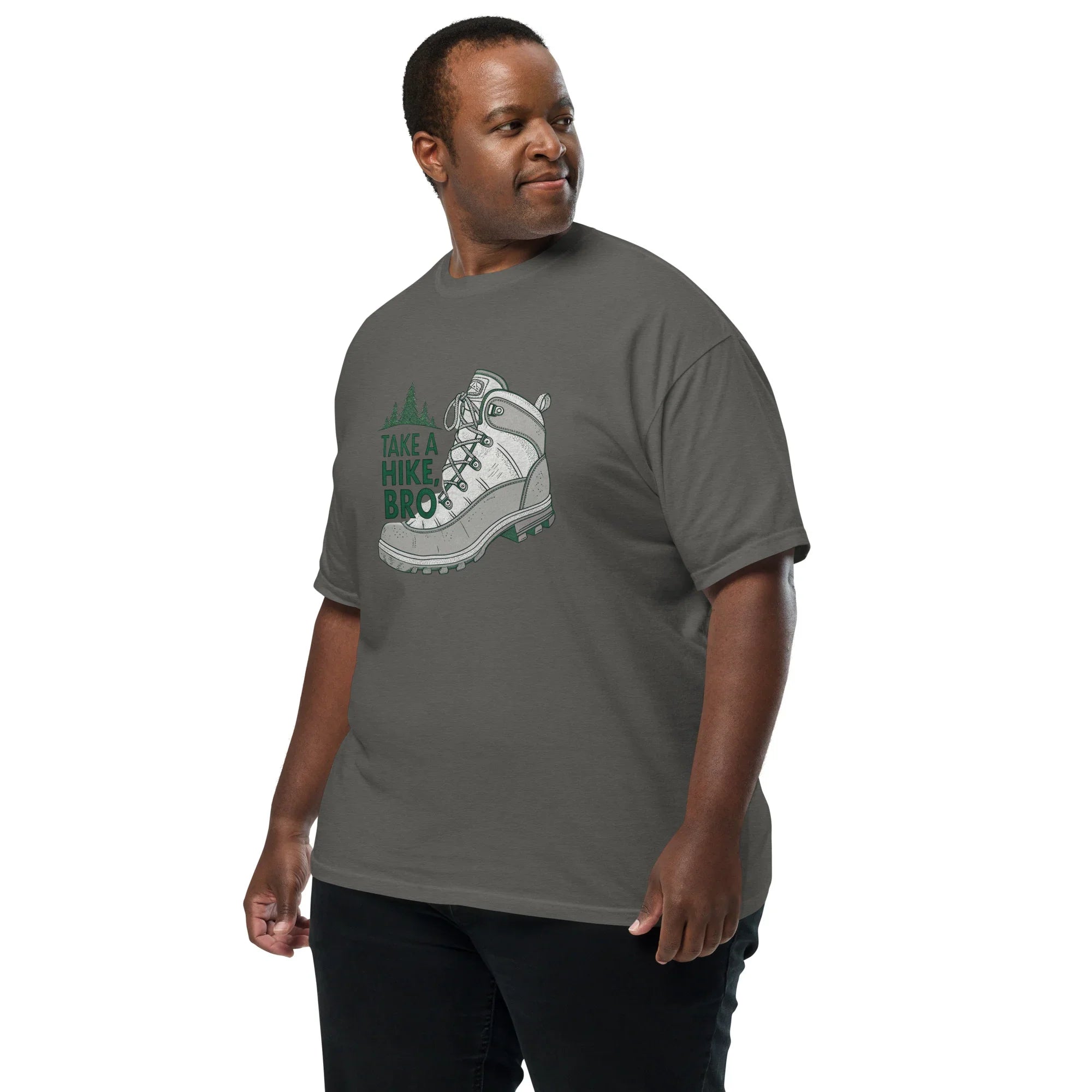 Take A Hike Bro Tee – Bold Hiking Boot Graphic Shirt - RaZits