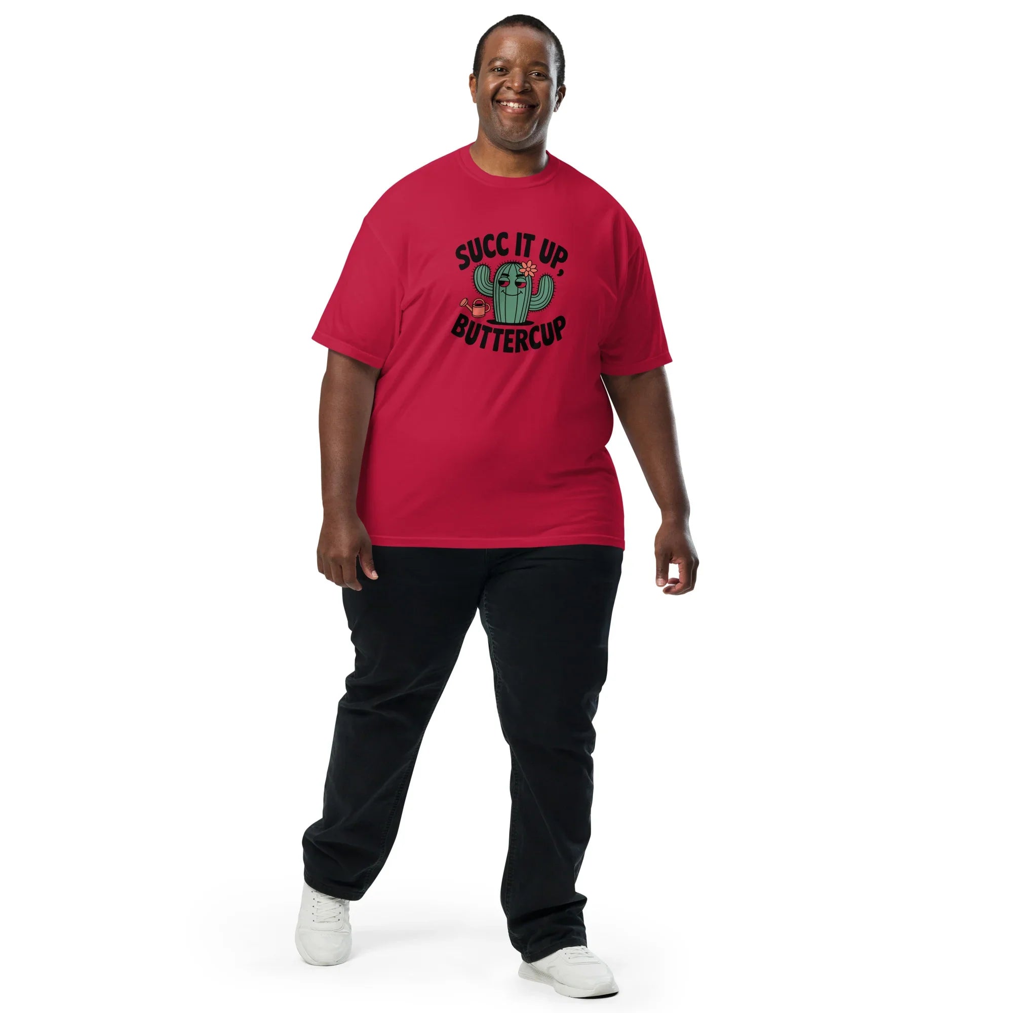 Succ It Up Buttercup Tee – Cool Cactus with Watering Can - RaZits