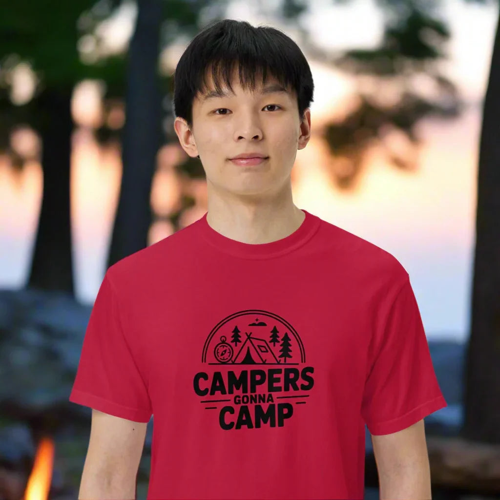 Campers Gonna Camp Tee – Bold Outdoors Graphic Shirt - RaZits