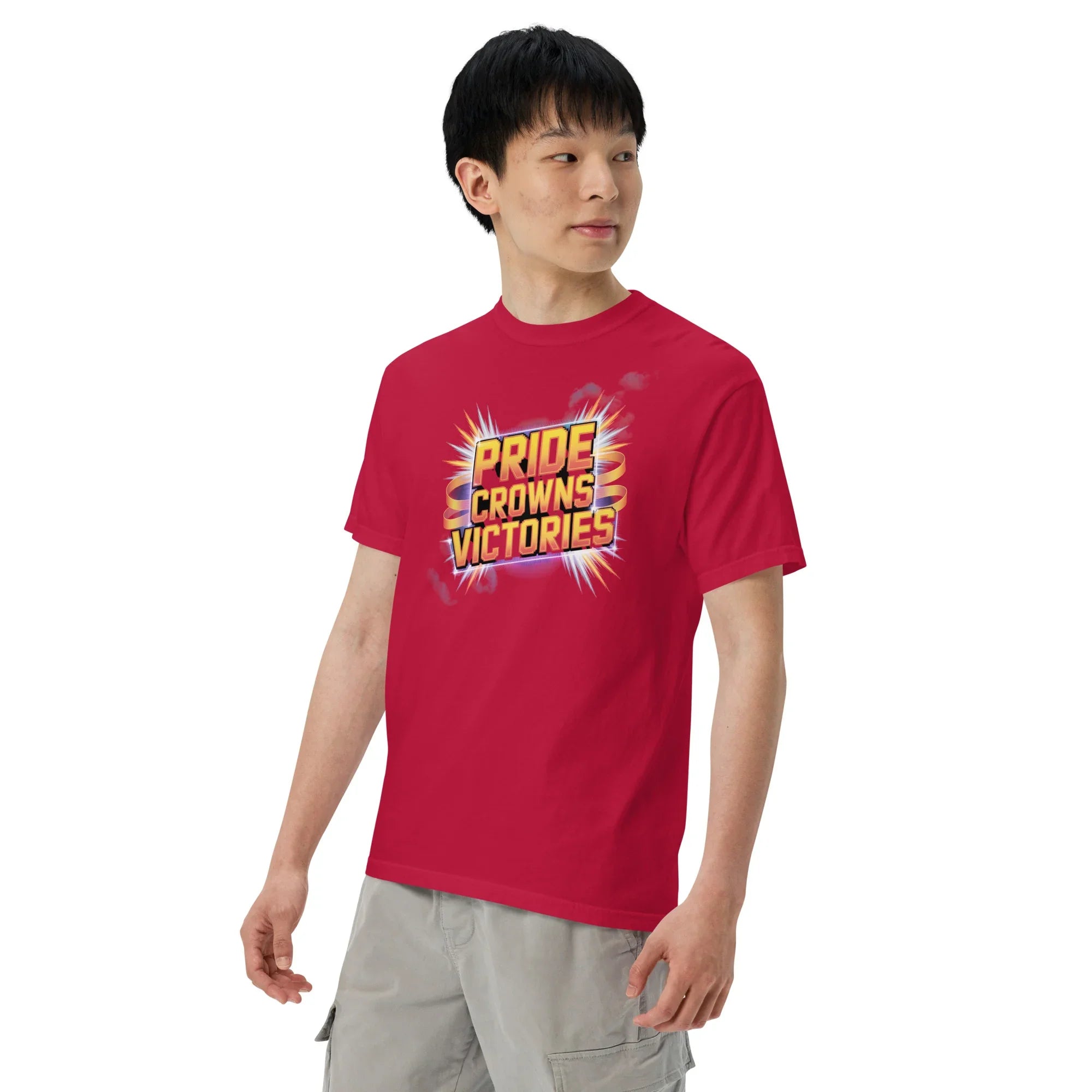 Pride Crowns Victories Fighting T-Shirt – Retro 2D Fighter Apparel - RaZits