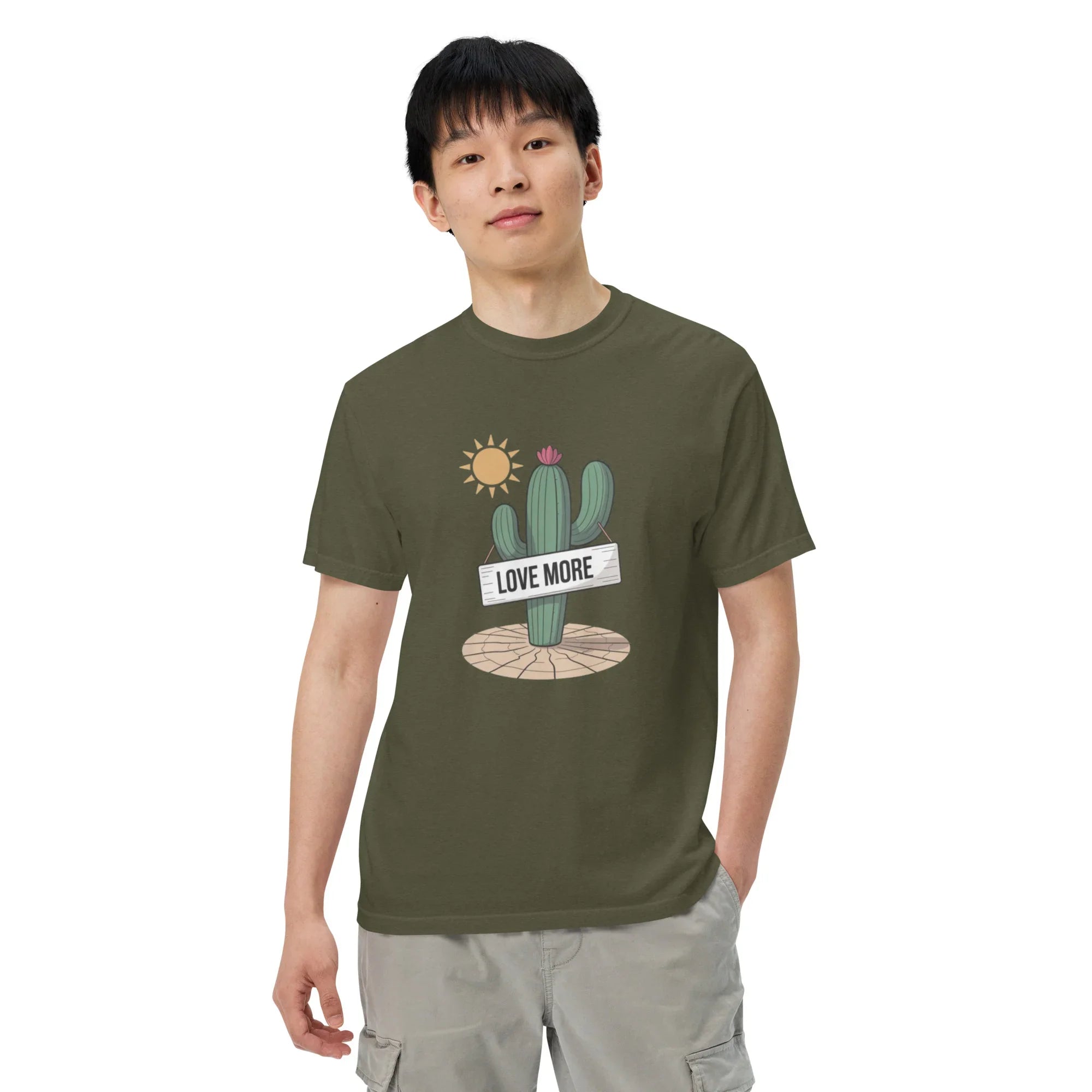 Love More Cactus Tee – Desert Signboard Illustration Tee - RaZits