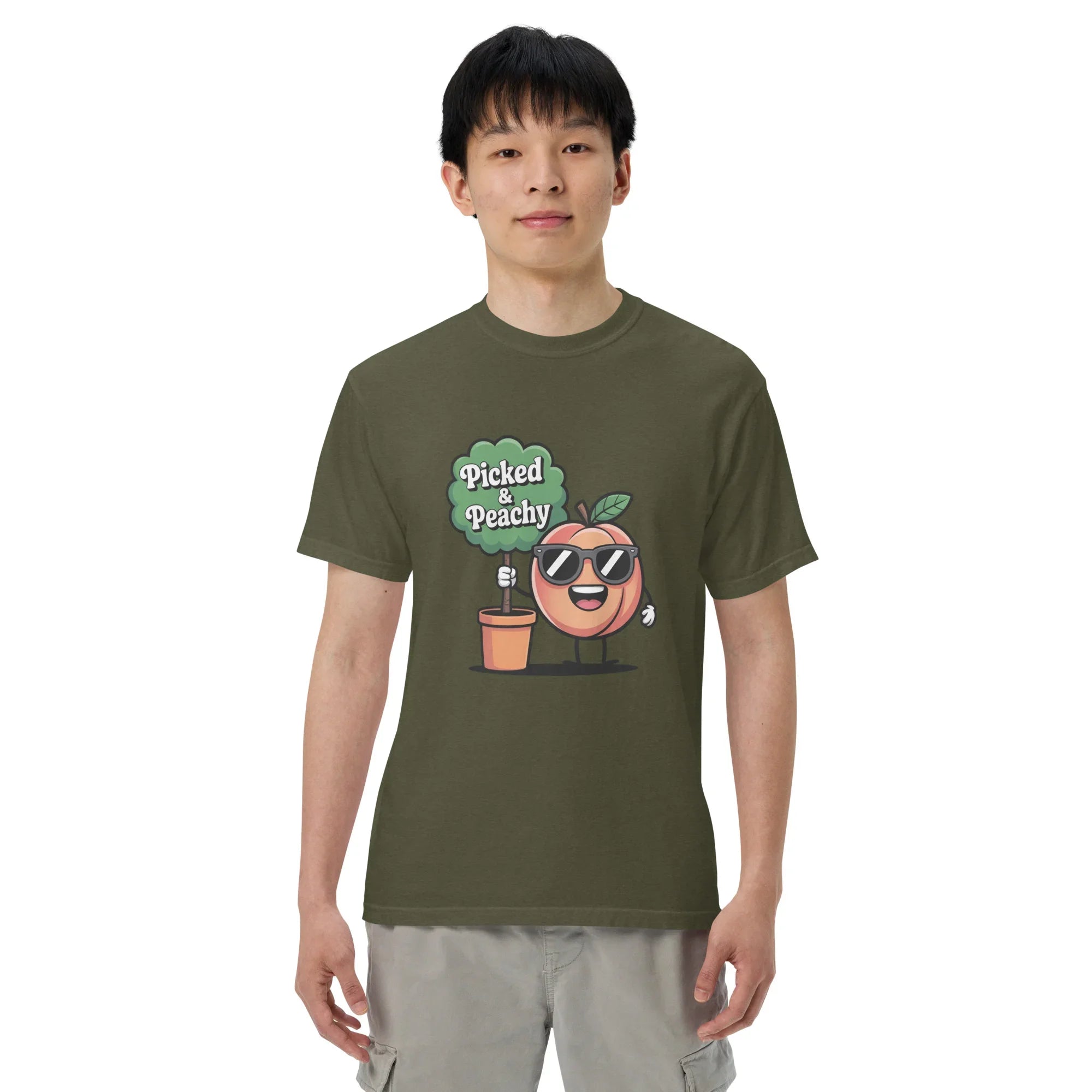 Picked & Peachy Tee – Smiling Peach with Sunglasses - RaZits