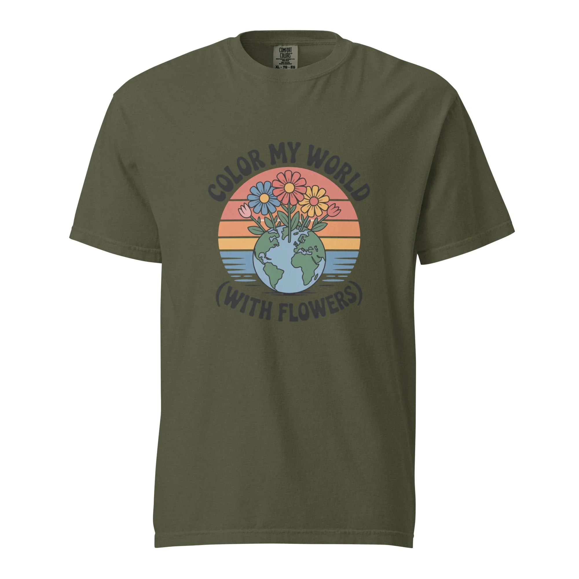 Color My World With Flowers Tee – Earth & Bloom Graphic - RaZits