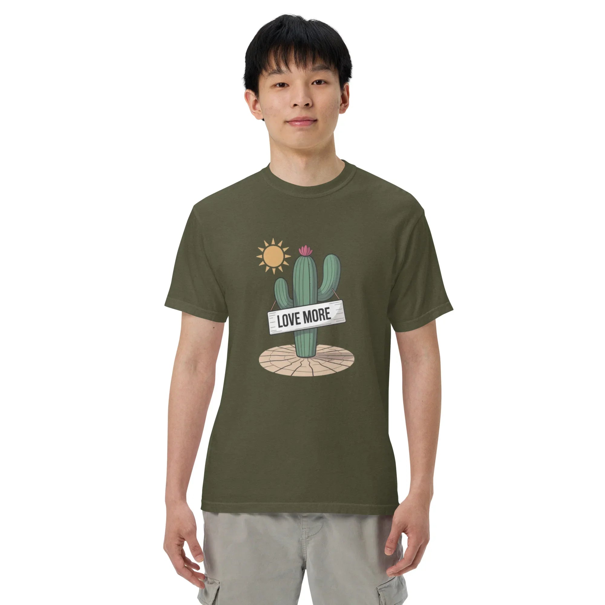 Love More Cactus Tee – Desert Signboard Illustration Tee - RaZits