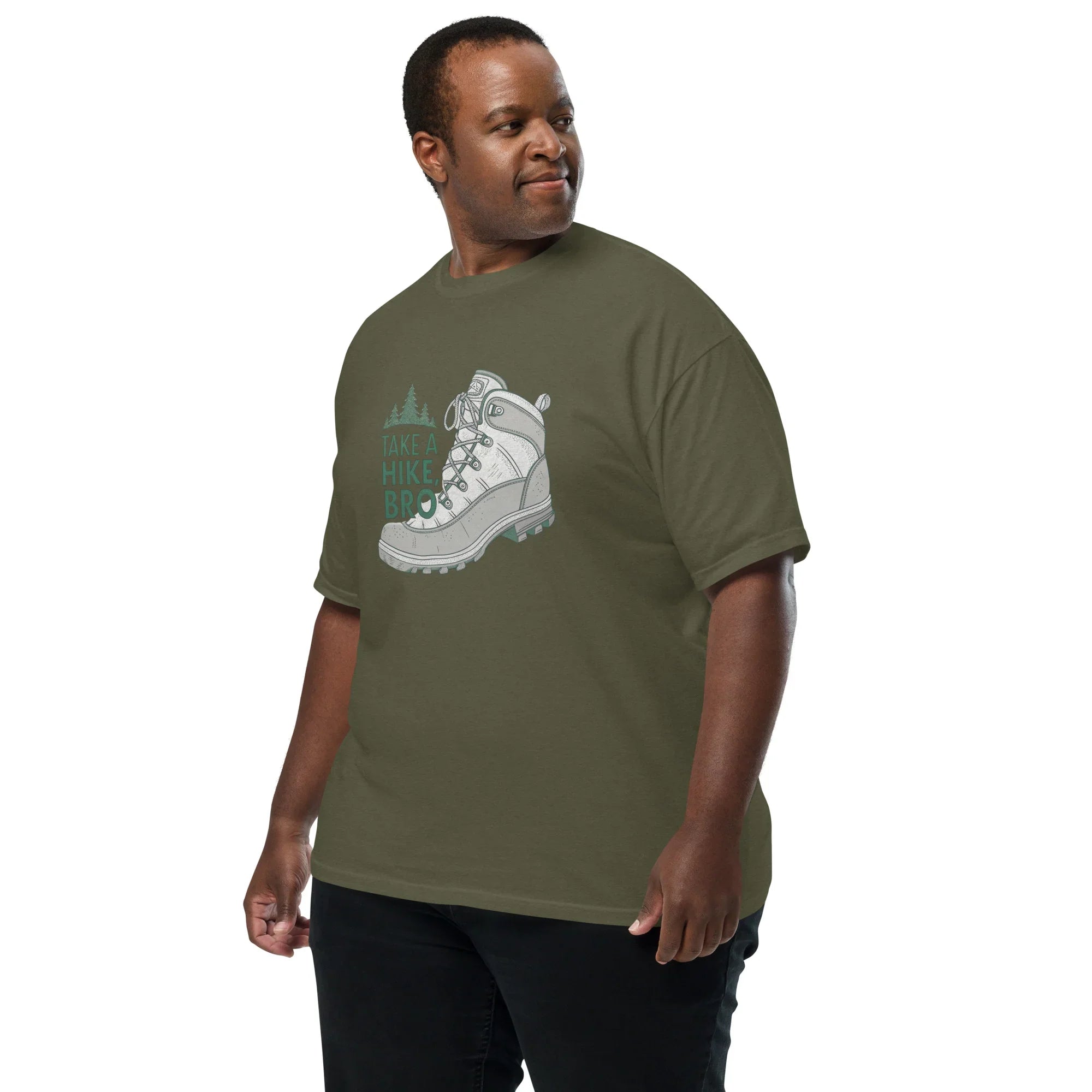 Take A Hike Bro Tee – Bold Hiking Boot Graphic Shirt - RaZits