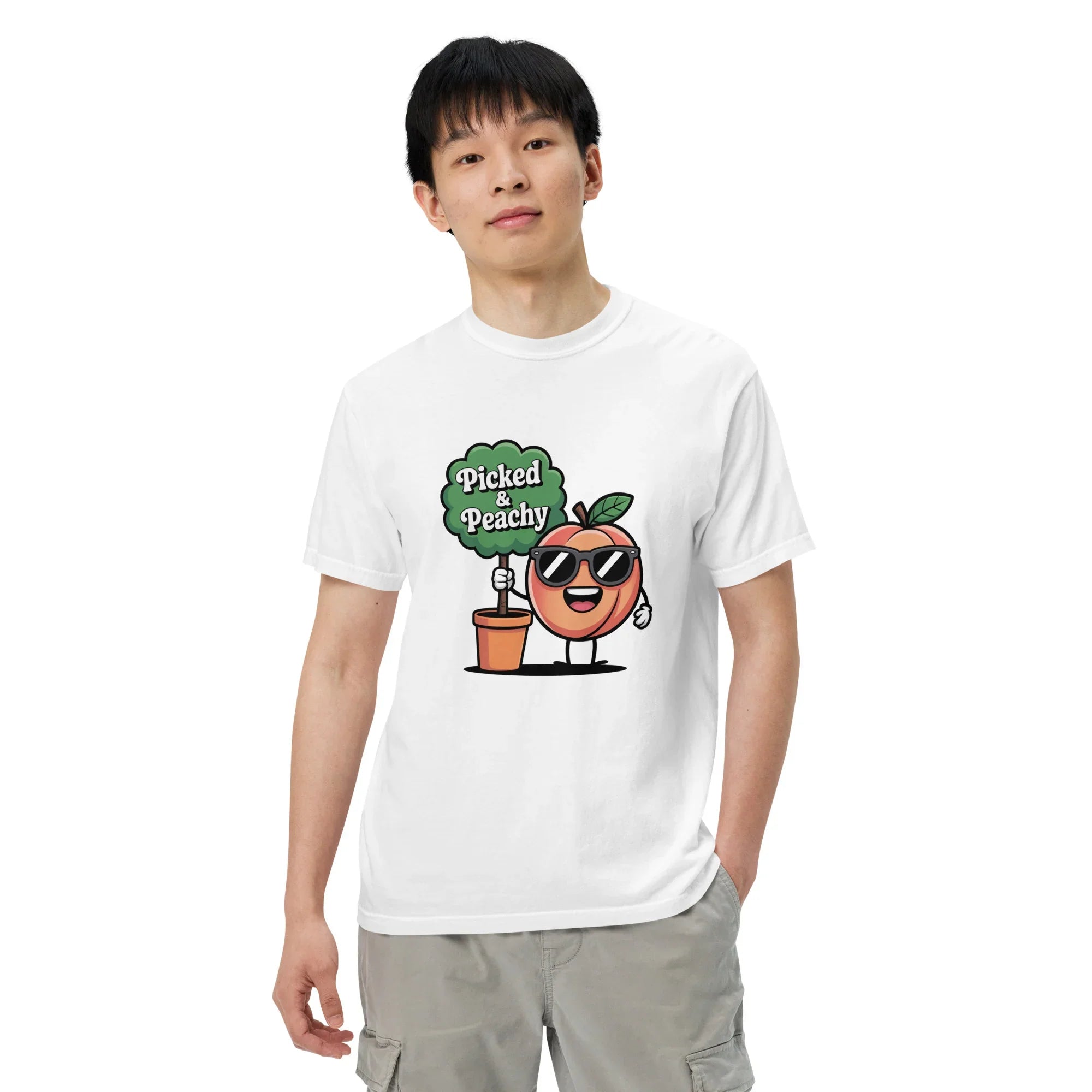 Picked & Peachy Tee – Smiling Peach with Sunglasses - RaZits