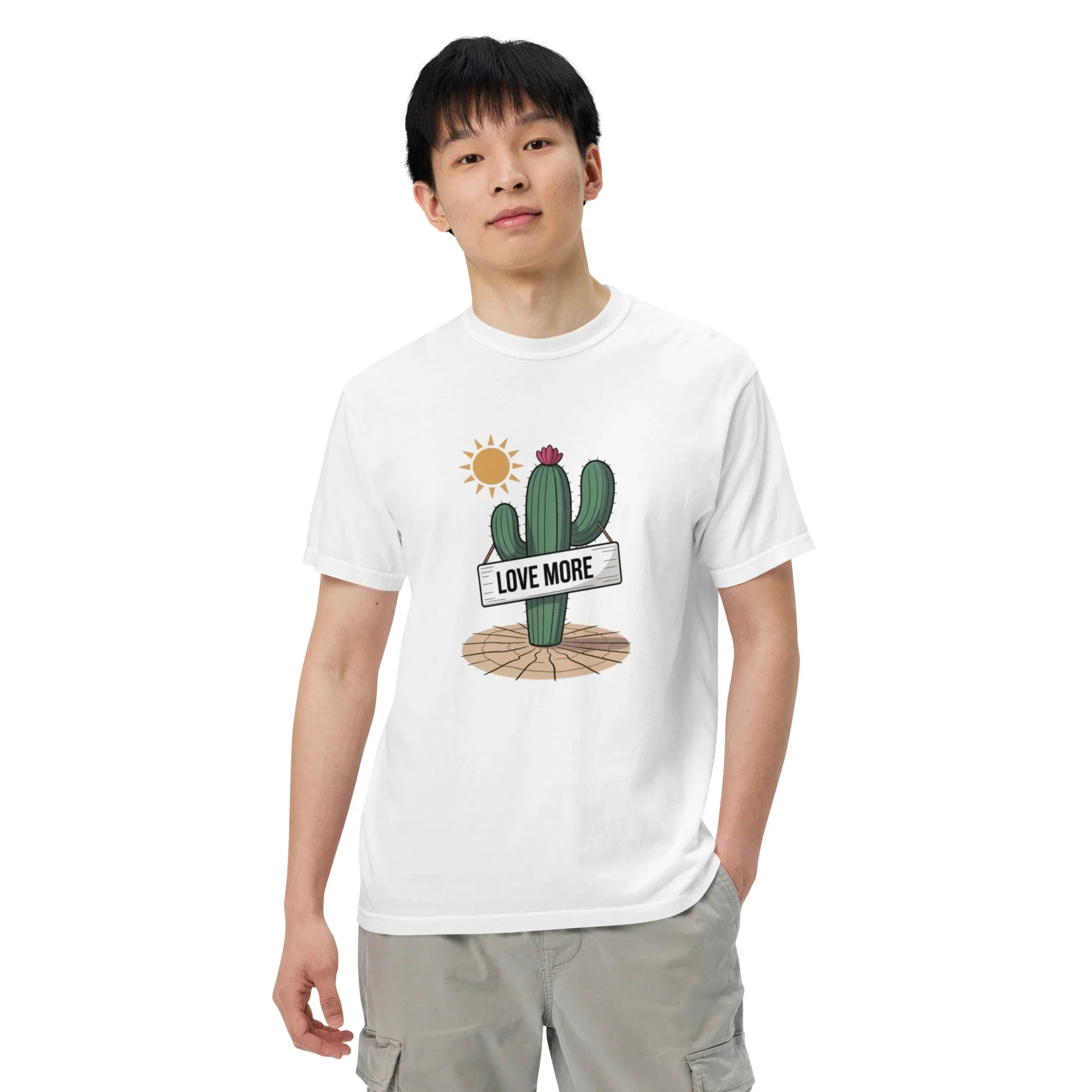 Love More Cactus Tee – Desert Signboard Illustration Tee - RaZits