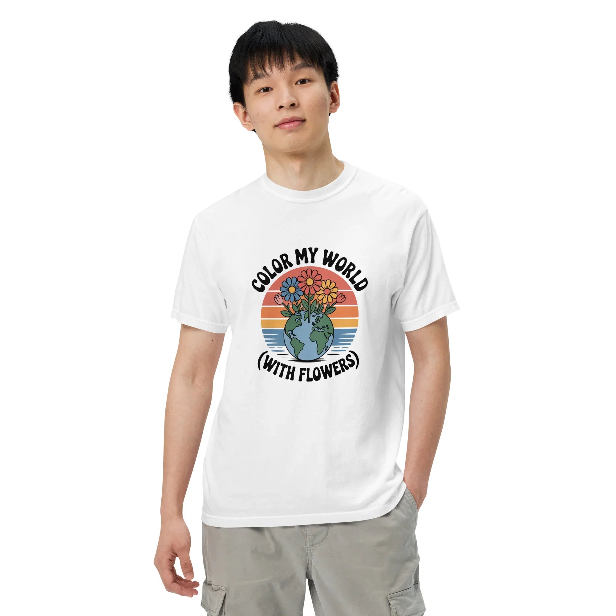 Color My World With Flowers Tee – Earth & Bloom Graphic - RaZits