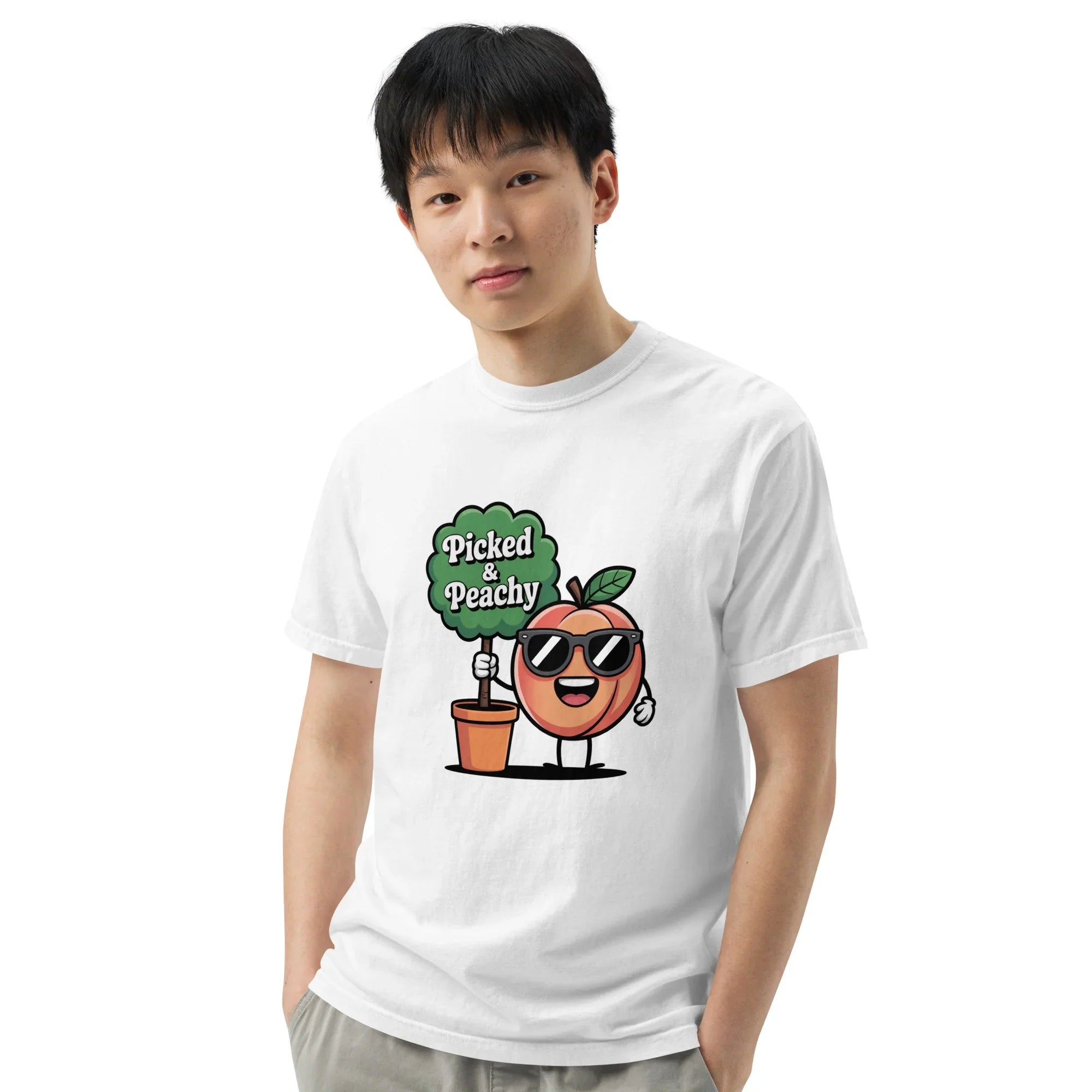 Picked & Peachy Tee – Smiling Peach with Sunglasses - RaZits