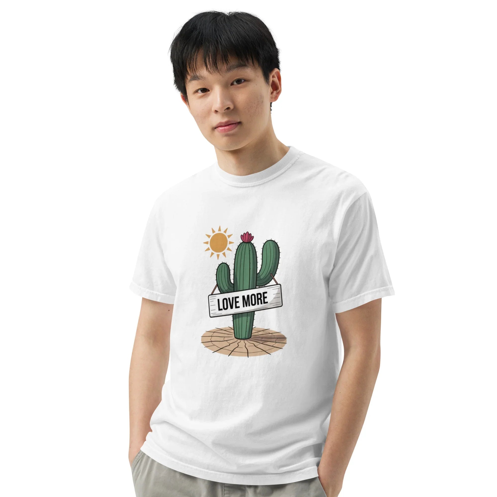 Love More Cactus Tee – Desert Signboard Illustration Tee - RaZits