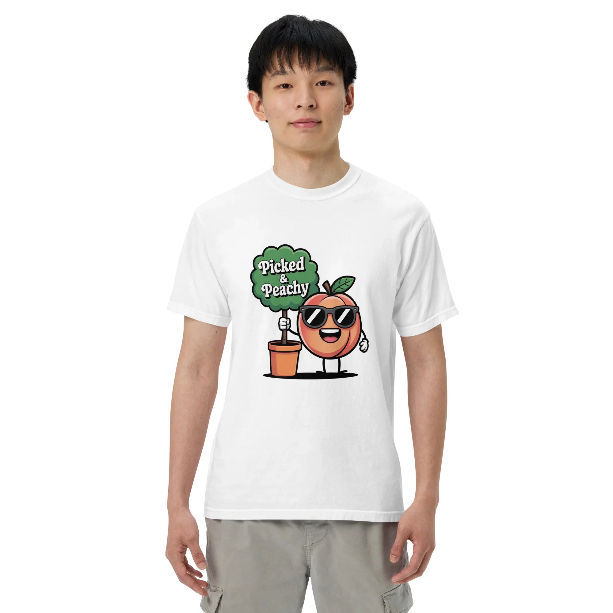 Picked & Peachy Tee – Smiling Peach with Sunglasses - RaZits
