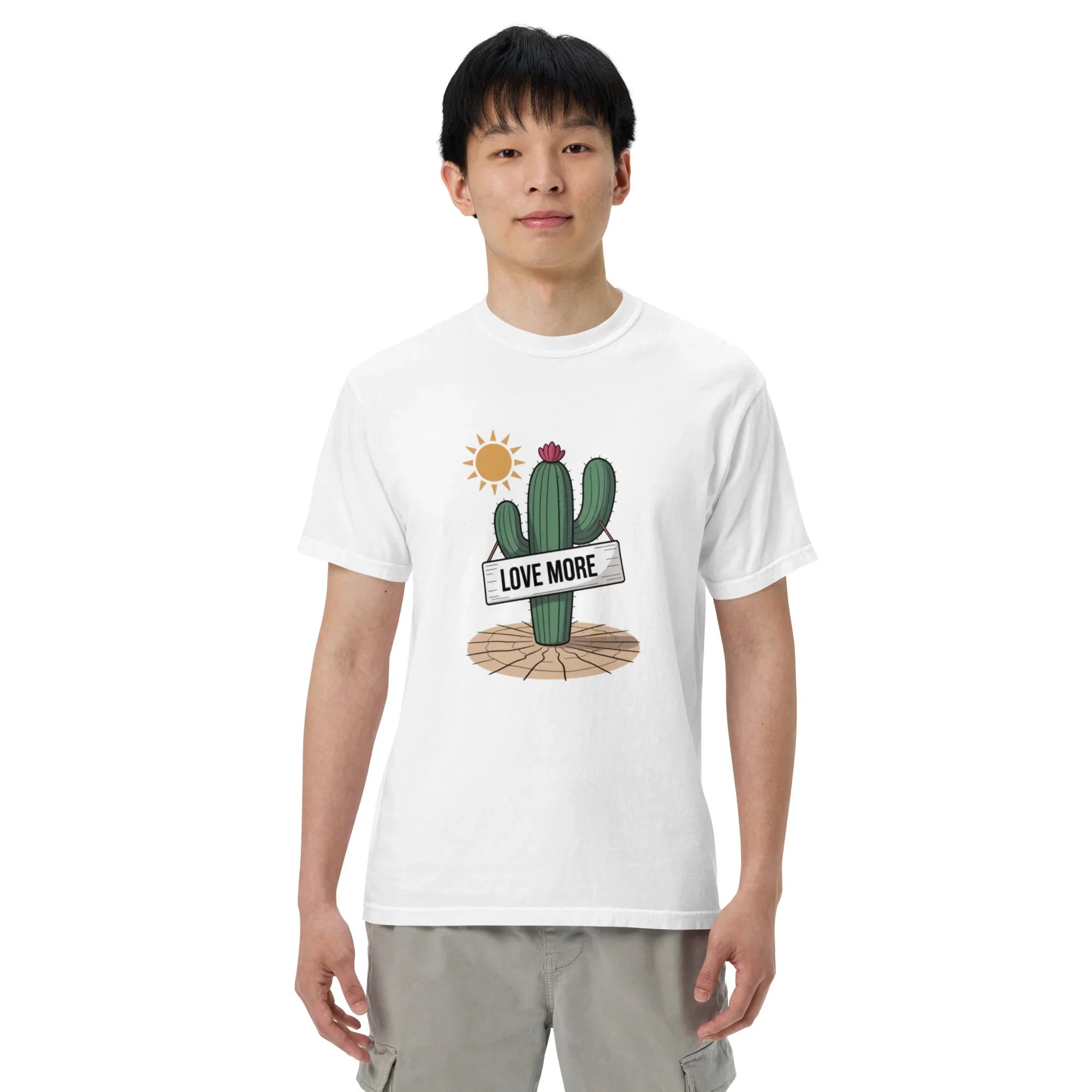 Love More Cactus Tee – Desert Signboard Illustration Tee - RaZits