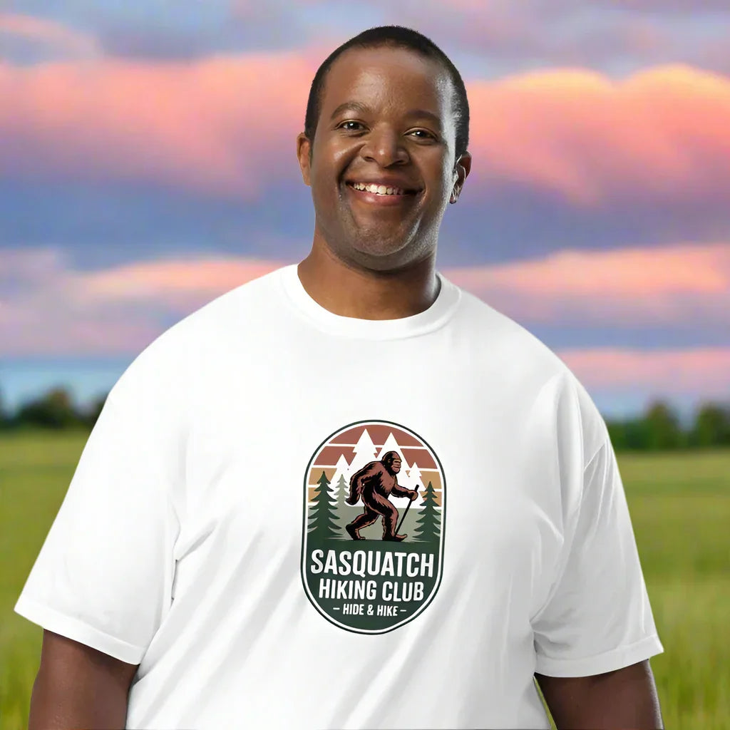 Sasquatch Hiking Club Tee – Hide & Hike Graphic Shirt - RaZits