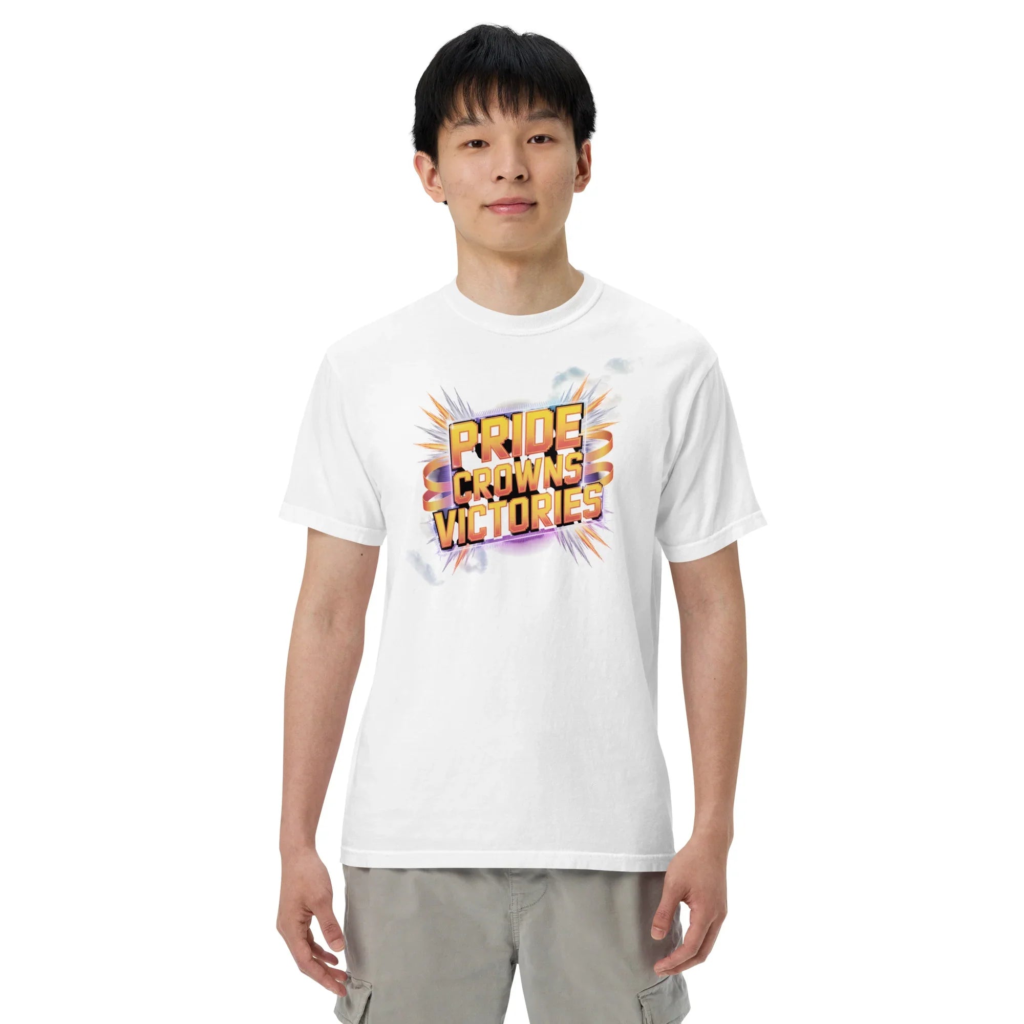 Pride Crowns Victories Fighting T-Shirt – Retro 2D Fighter Apparel - RaZits