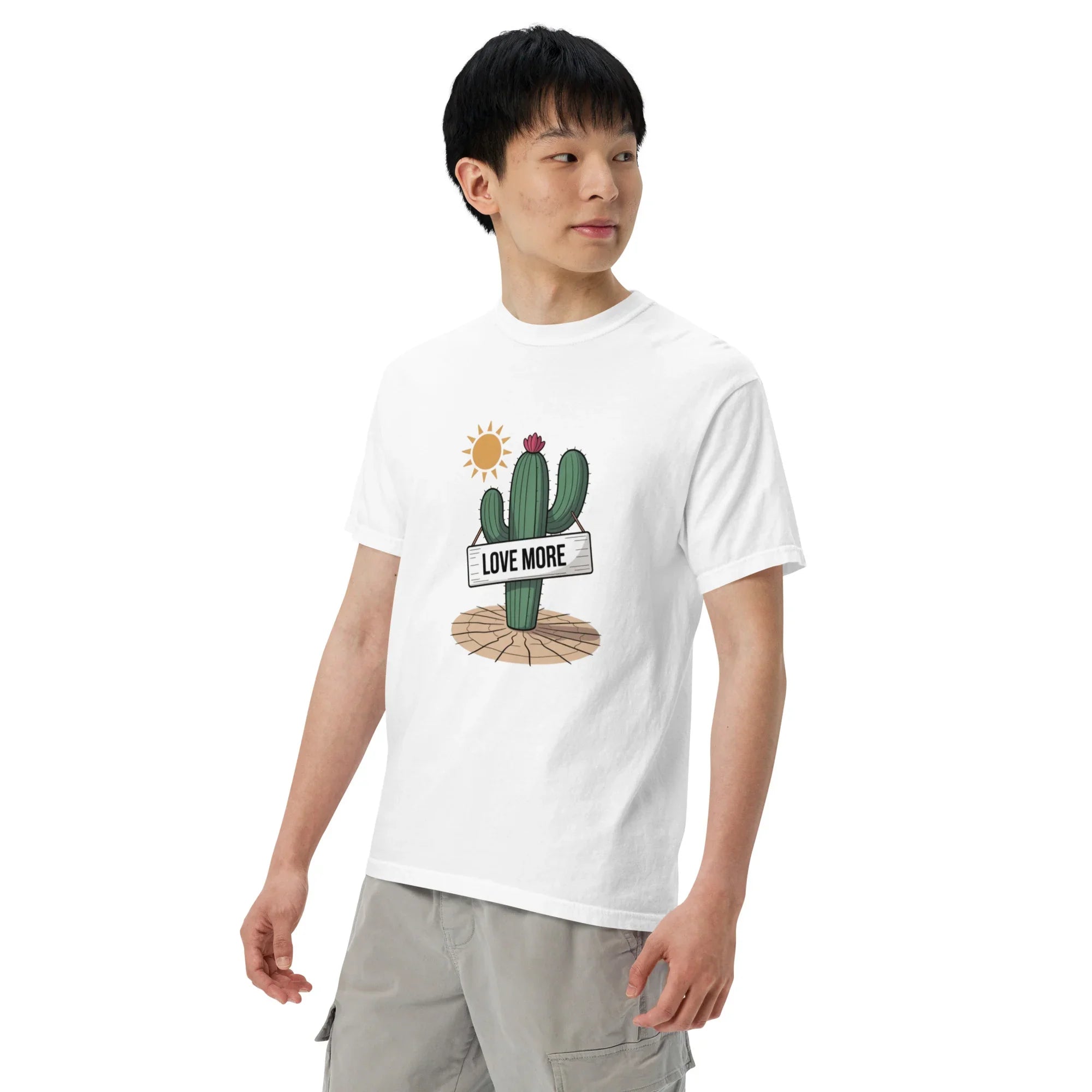 Love More Cactus Tee – Desert Signboard Illustration Tee - RaZits