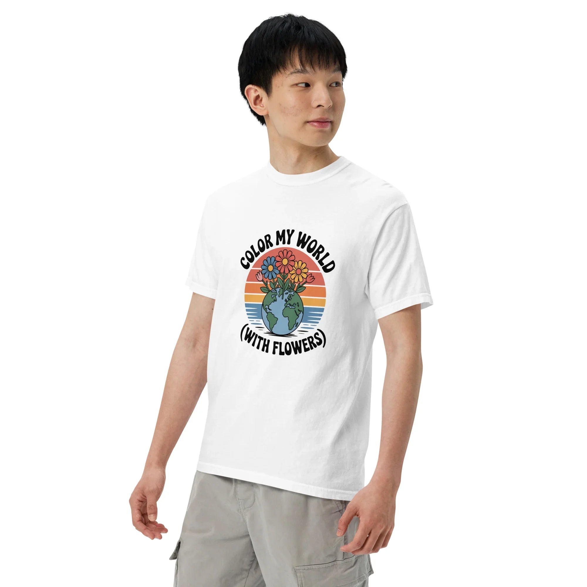 Color My World With Flowers Tee – Earth & Bloom Graphic - RaZits