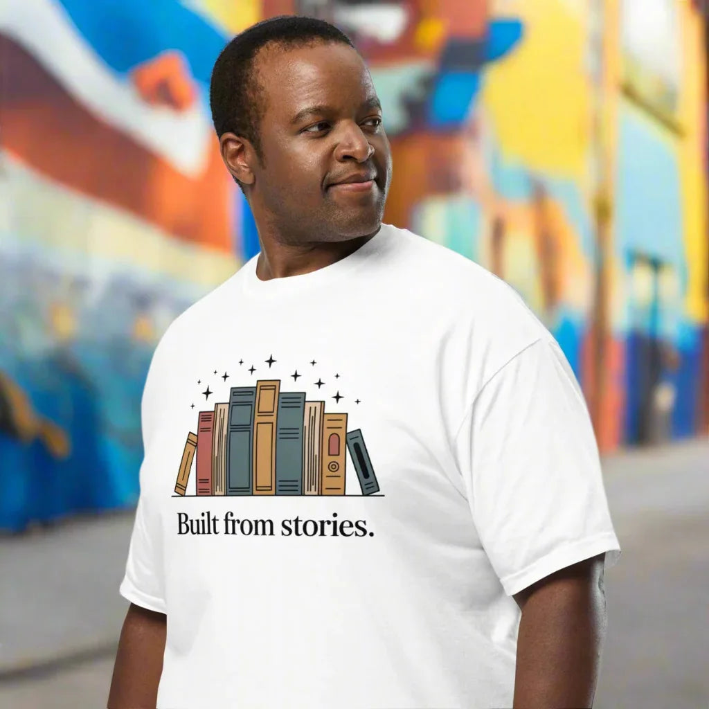Built from Stories T-Shirt – Vintage Book Lover Tee - RaZits