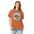 Shenandoah National Park vintage badge t-shirt in Yam worn by a model, side front view