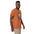 Arches National Park badge tee worn by a model in Yam, side angle