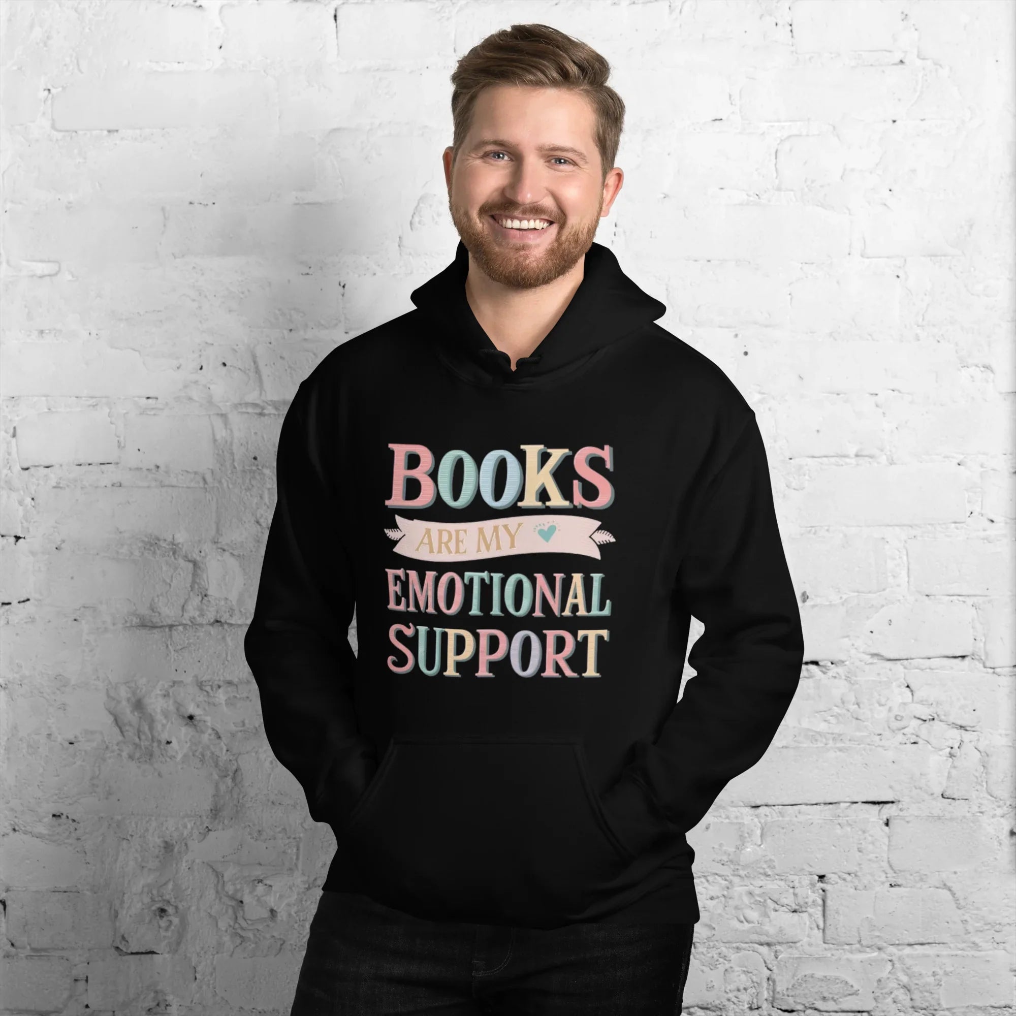 Books Are My Emotional Support Hoodie – Cozy Reading Lover Sweatshirt - RaZits