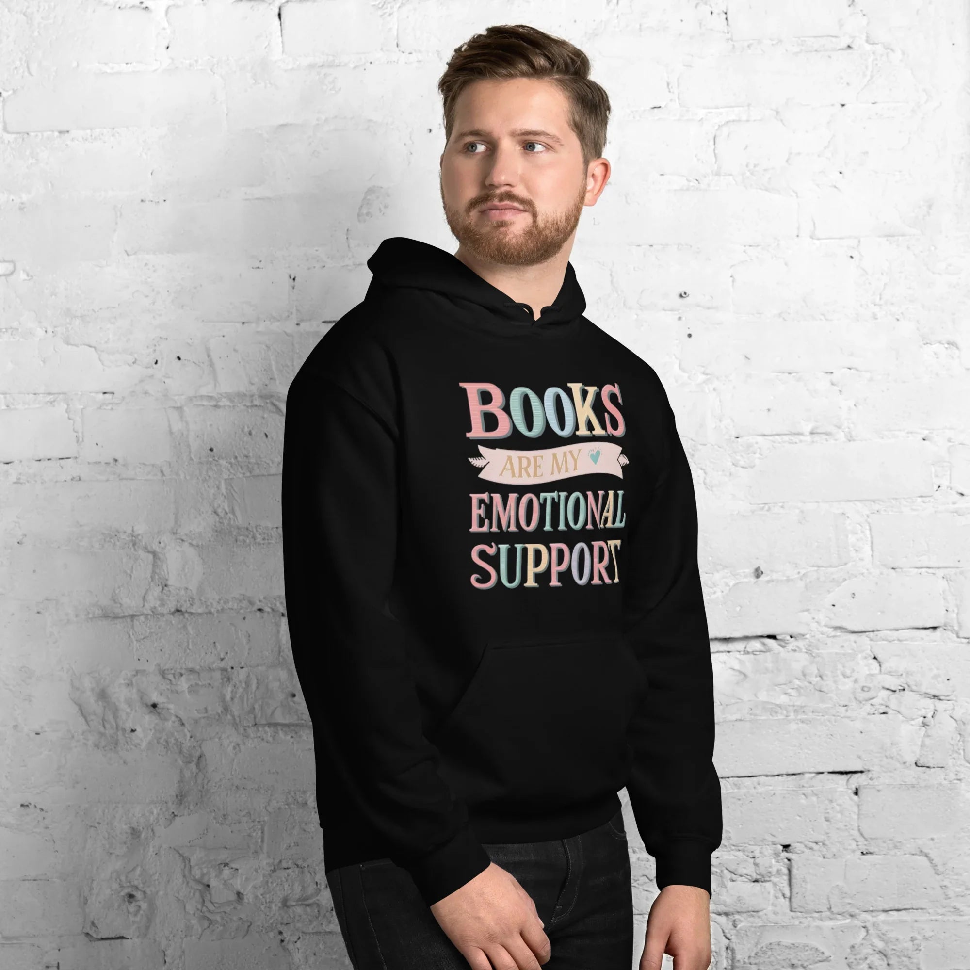 Books Are My Emotional Support Hoodie – Cozy Reading Lover Sweatshirt - RaZits