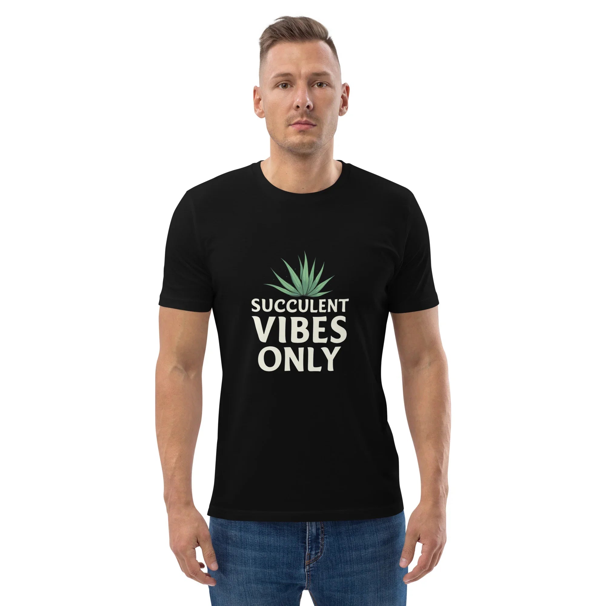 Succulent T-Shirt – Succulent Vibes Only Minimal Plant Tee - RaZits