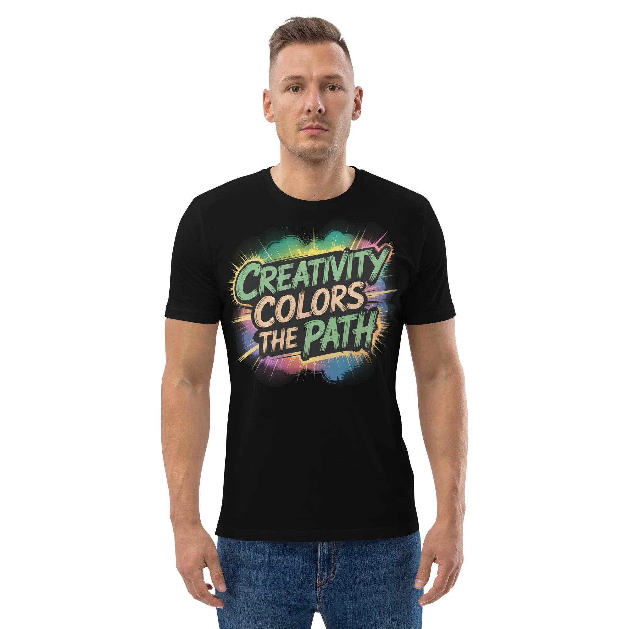 Color Splash Adventure T-Shirt – “Creativity Colors the Path” Comic Style - RaZits